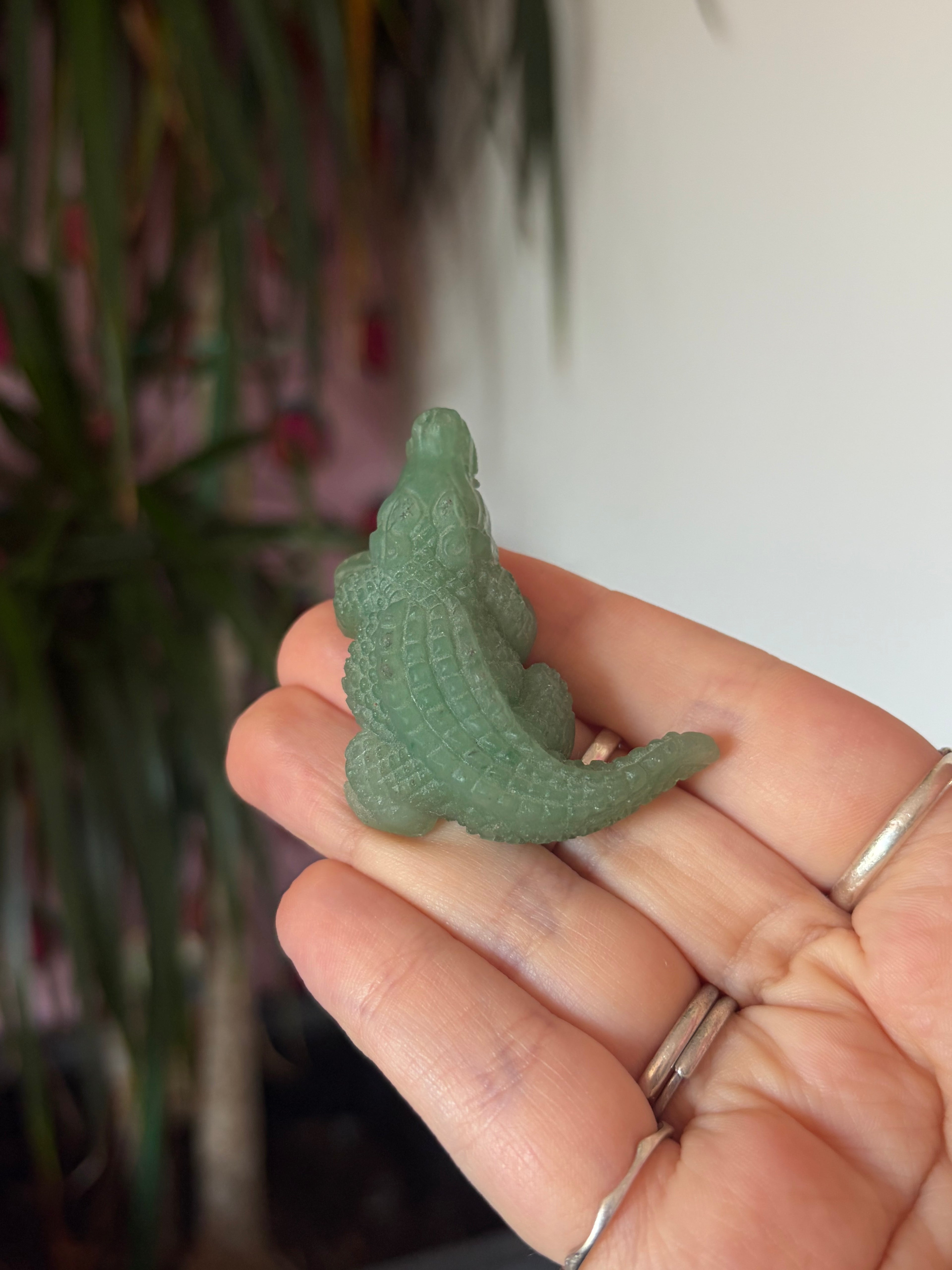 Green Aventurine Crocodile