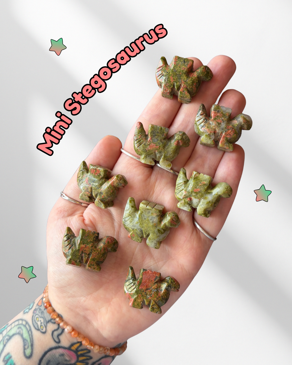 Mini Unakite Stegosaurus