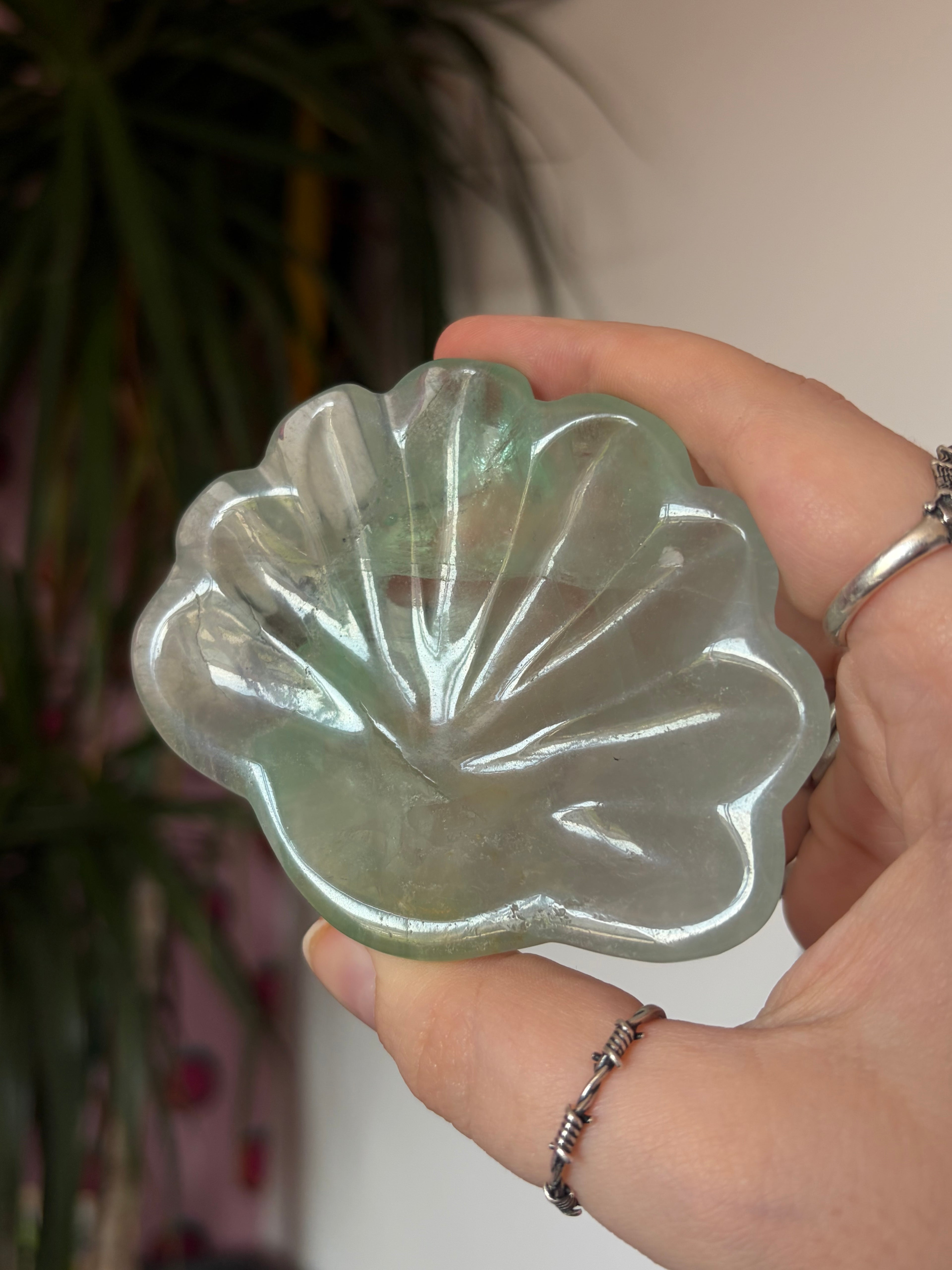 Fluorite Sea Shell Bowl/Trinket Dish