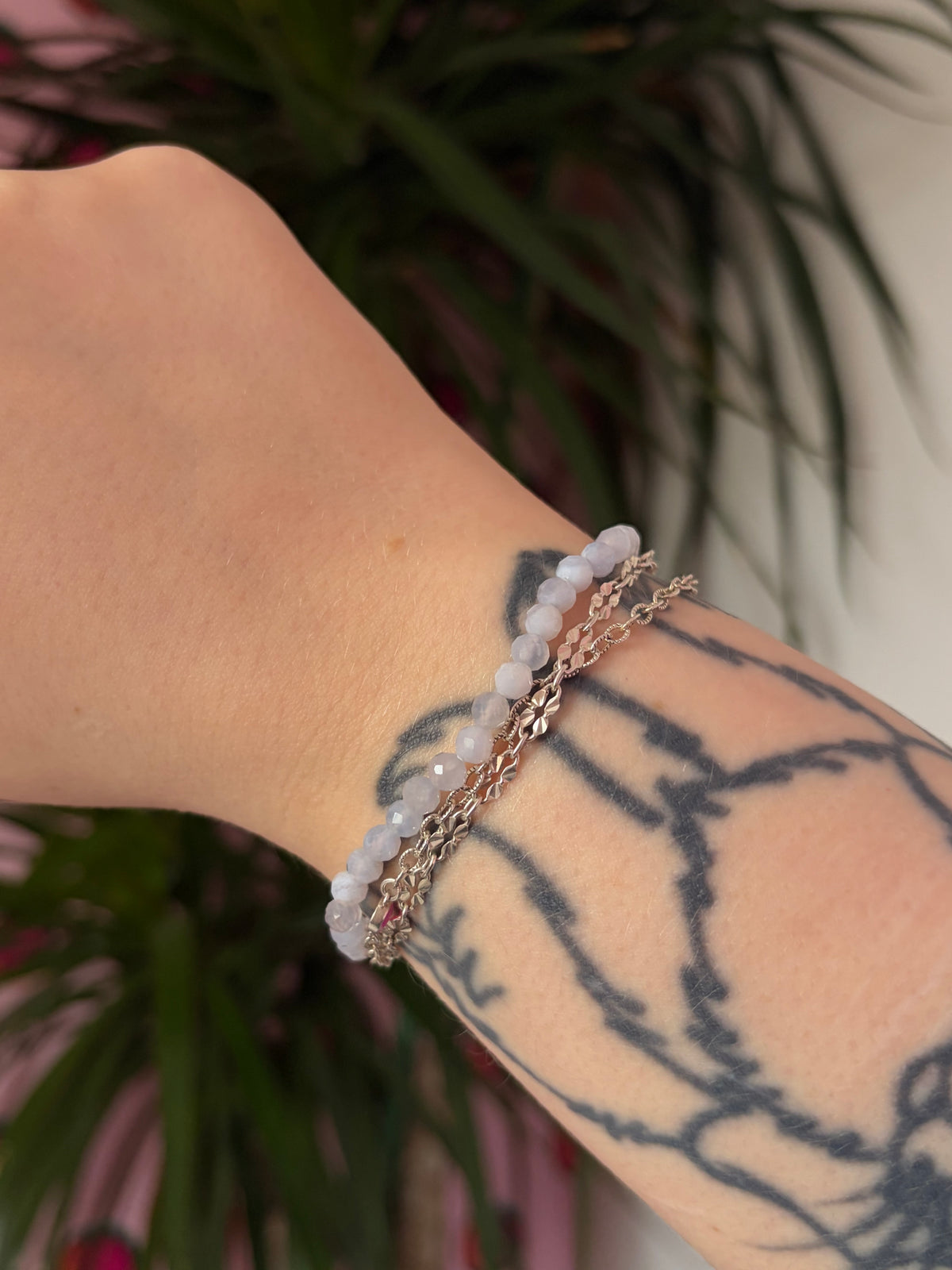 Blue Chalcedony Faceted Bracelet