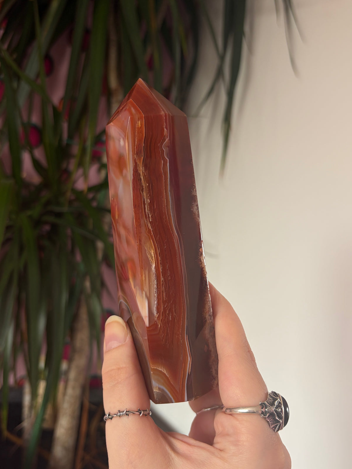 Carnelian Tower with Quartz back