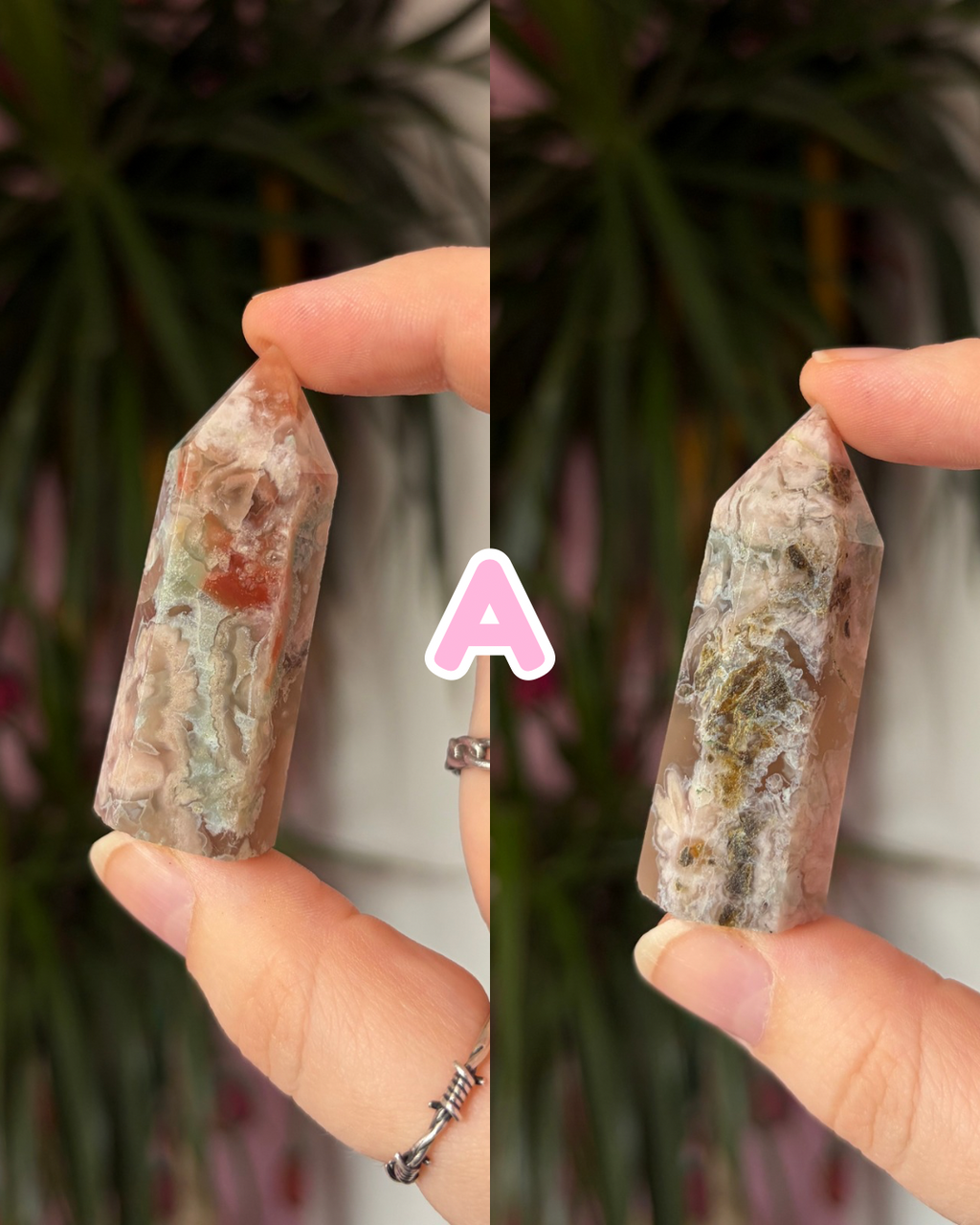 Mini Flower Agate Towers