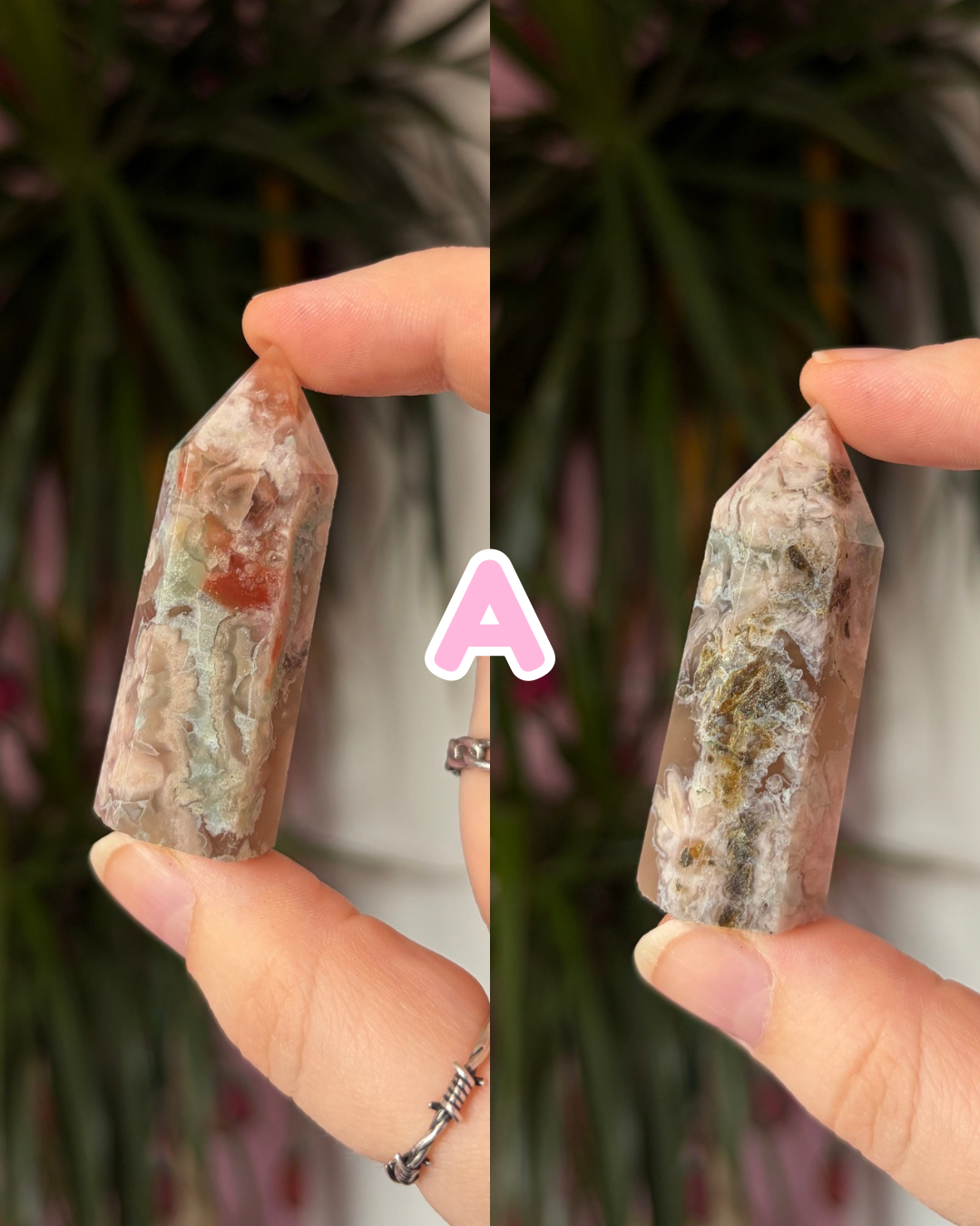Mini Flower Agate Towers