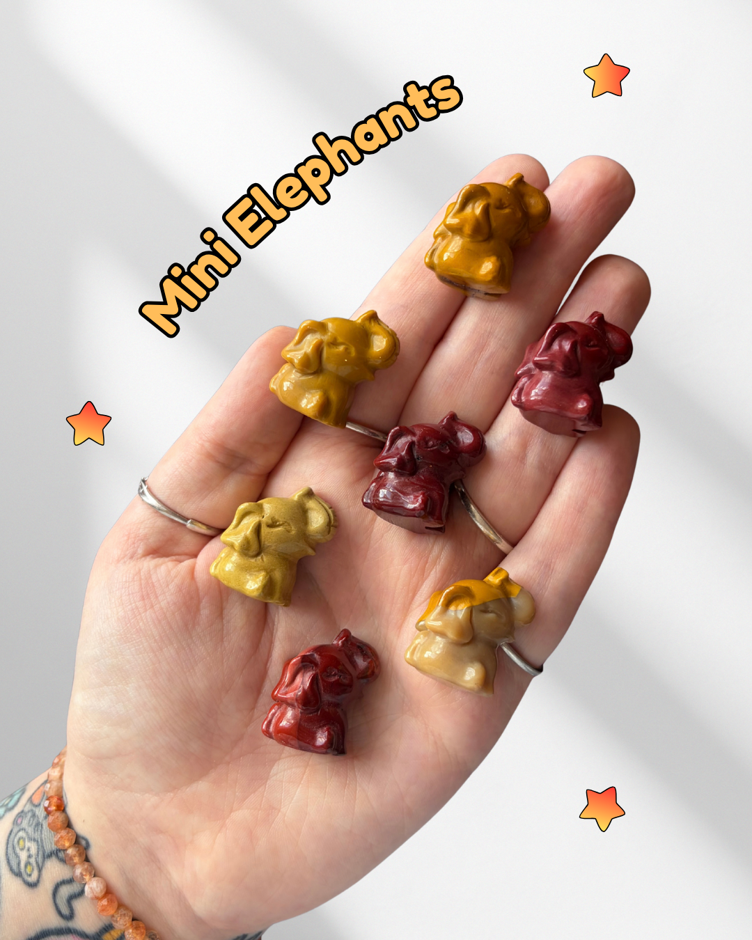 Mini Mookaite Elephants