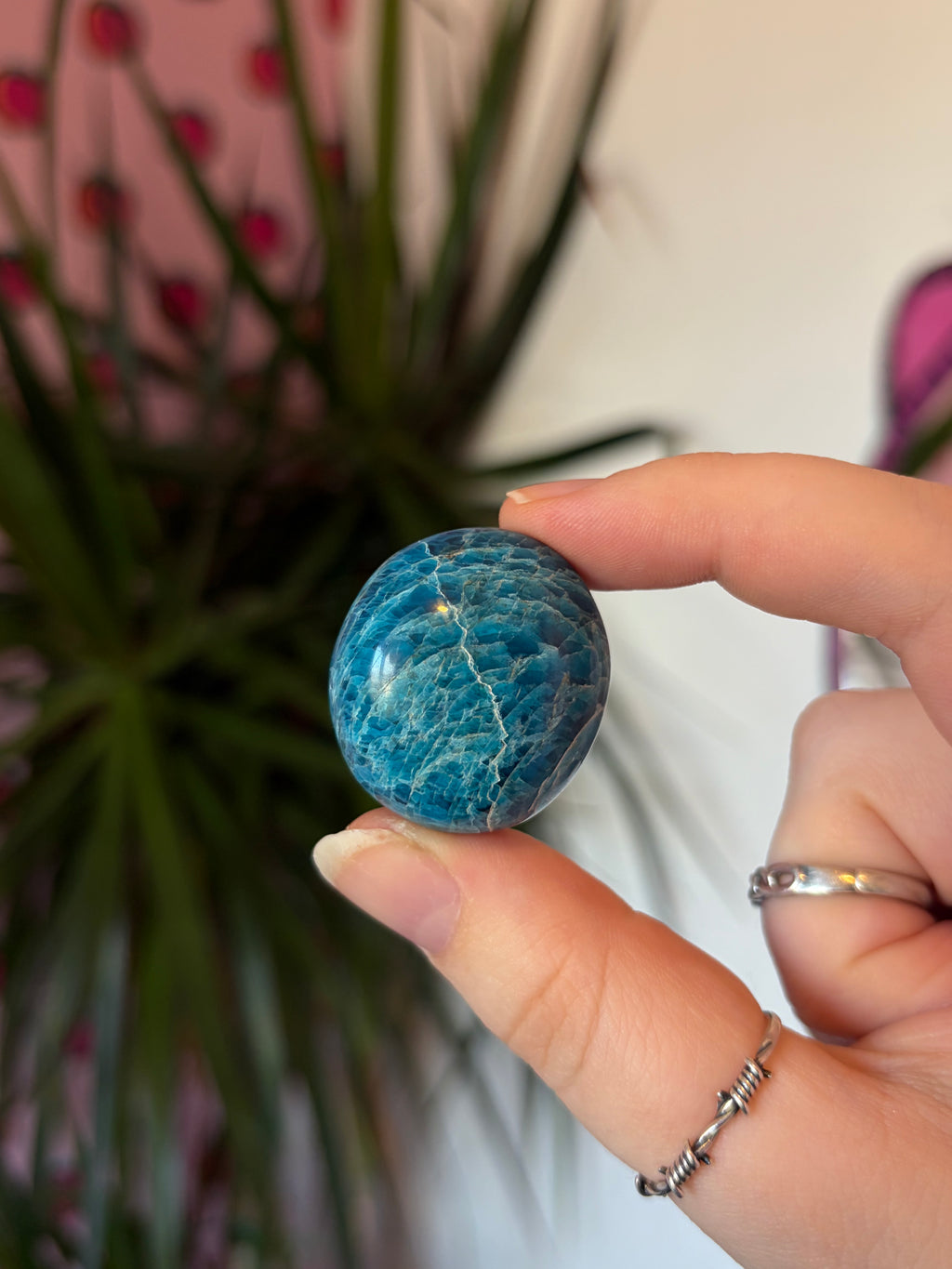 Blue Apatite Tumblestone