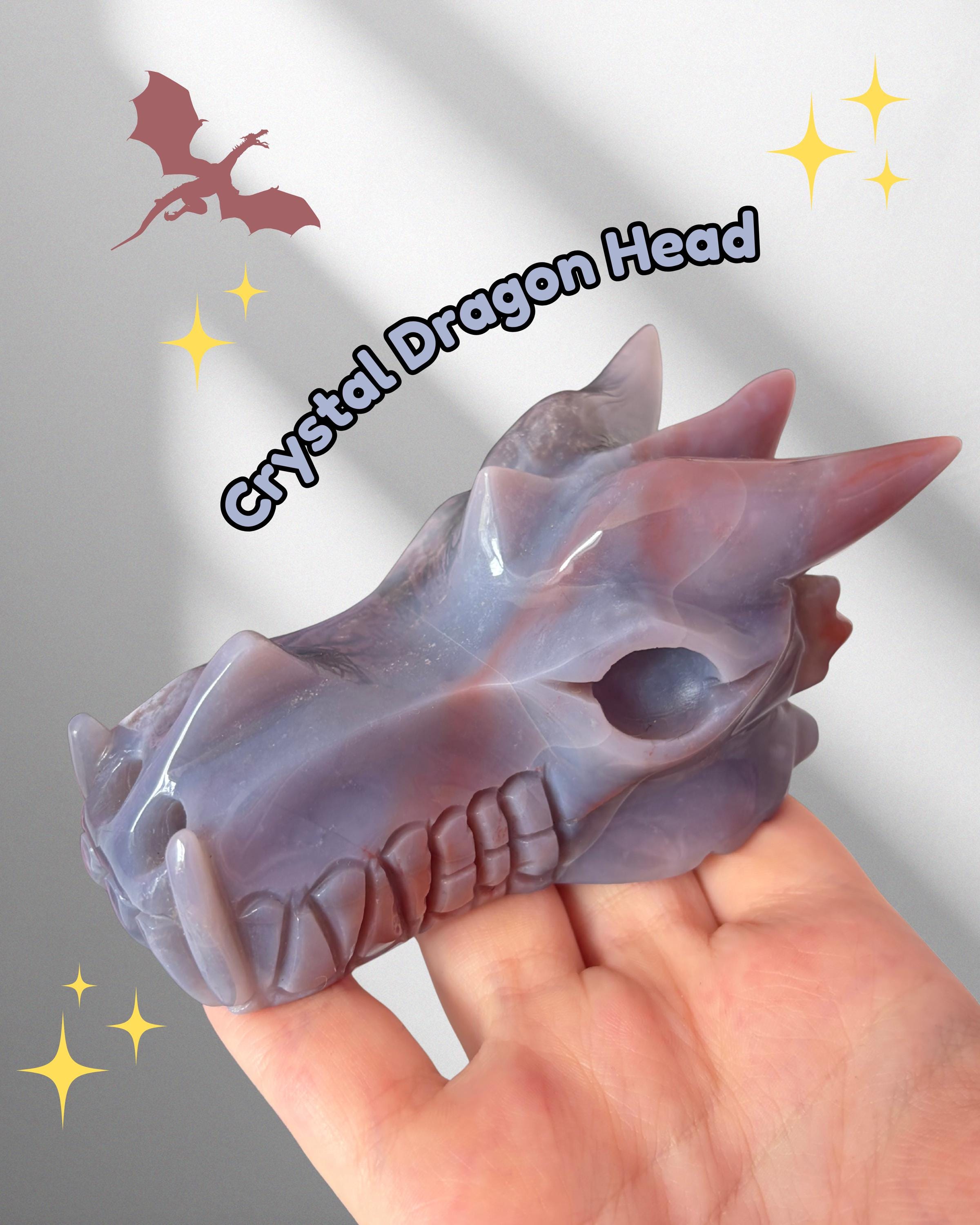Sea Jasper Dragon Skull