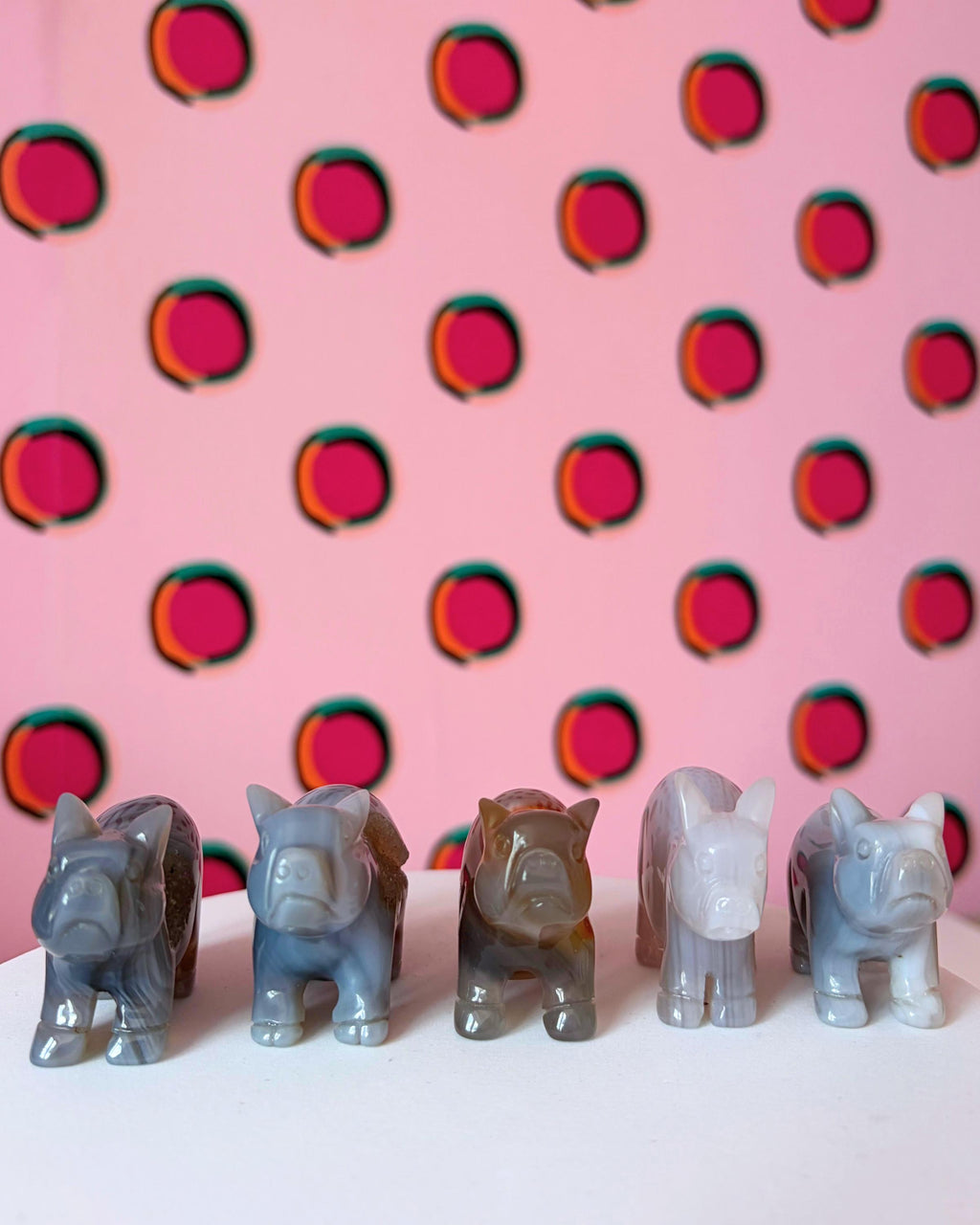 Druzy Agate Pigs