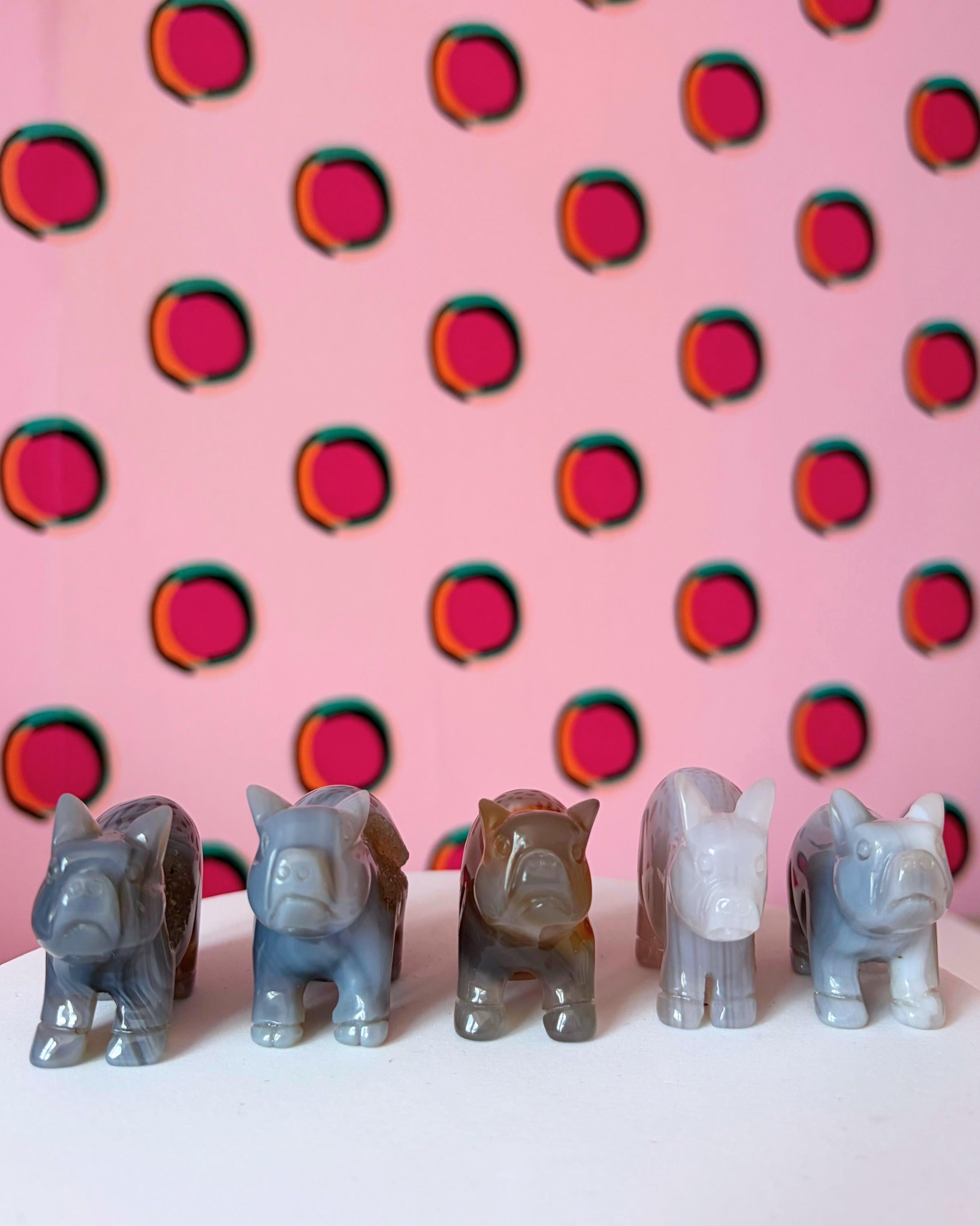 Druzy Agate Pigs