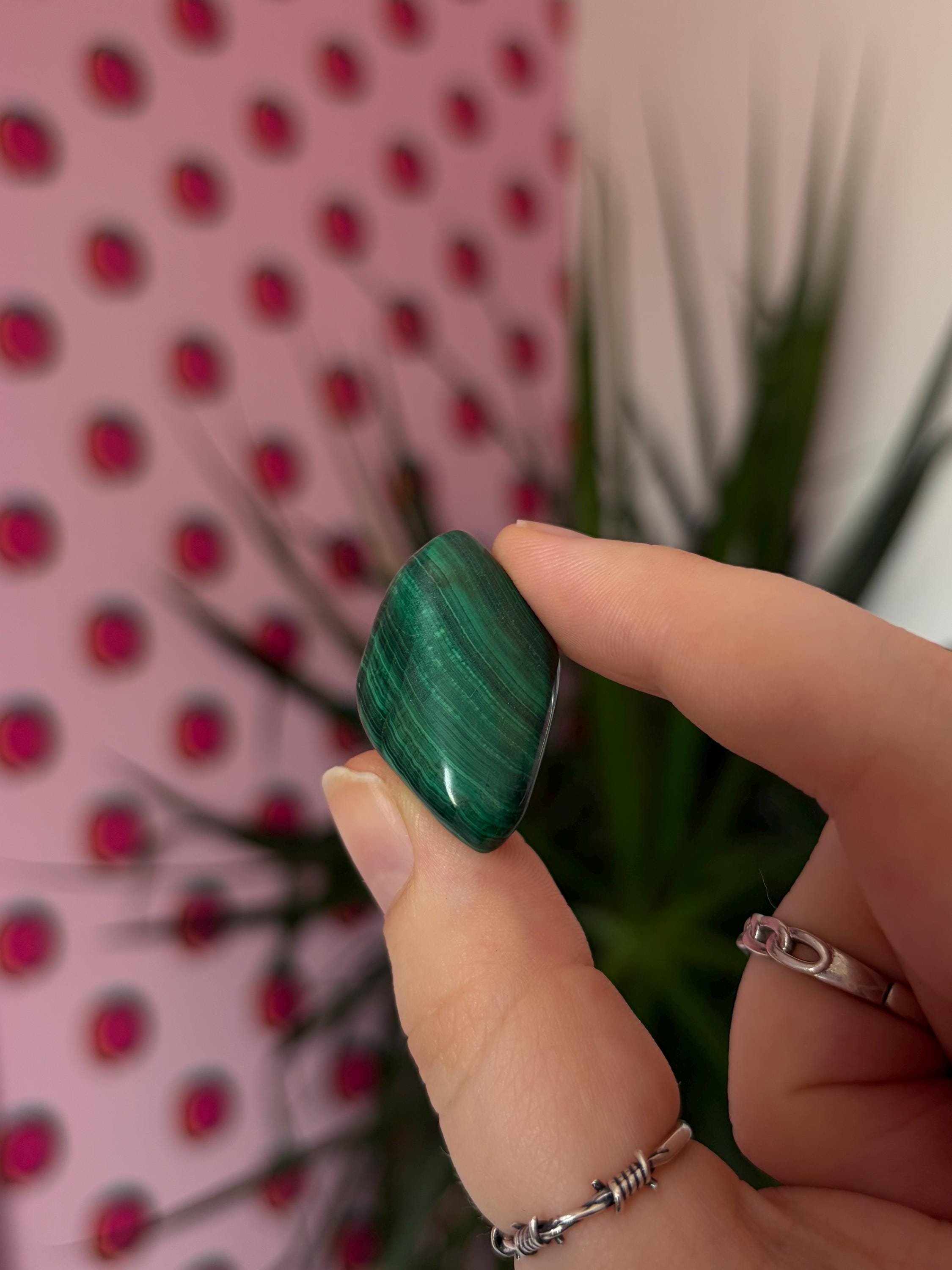 Malachite Crystal Tumblestone