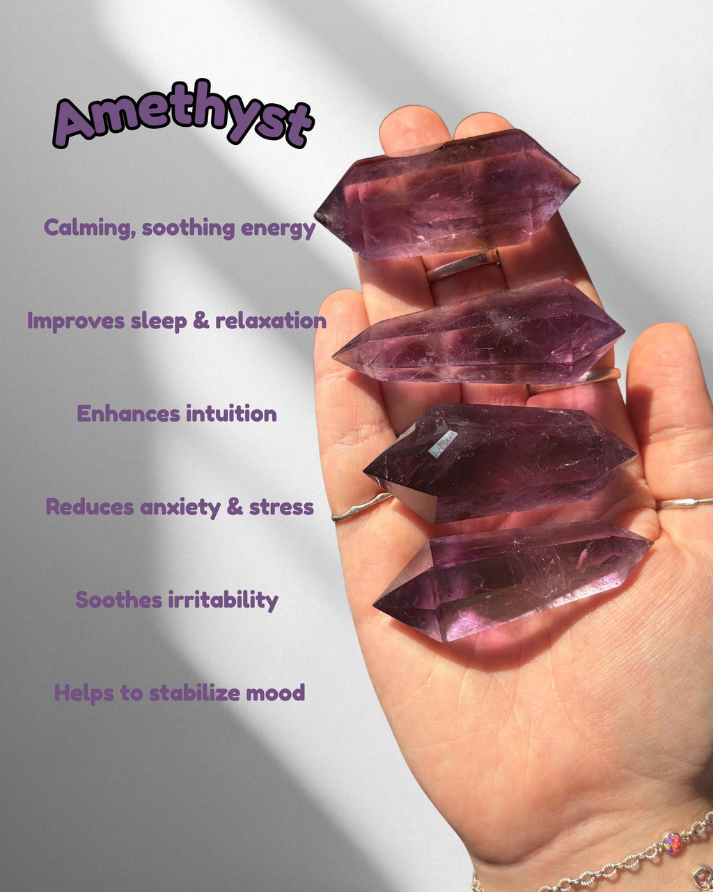 Double Terminated Amethyst Point