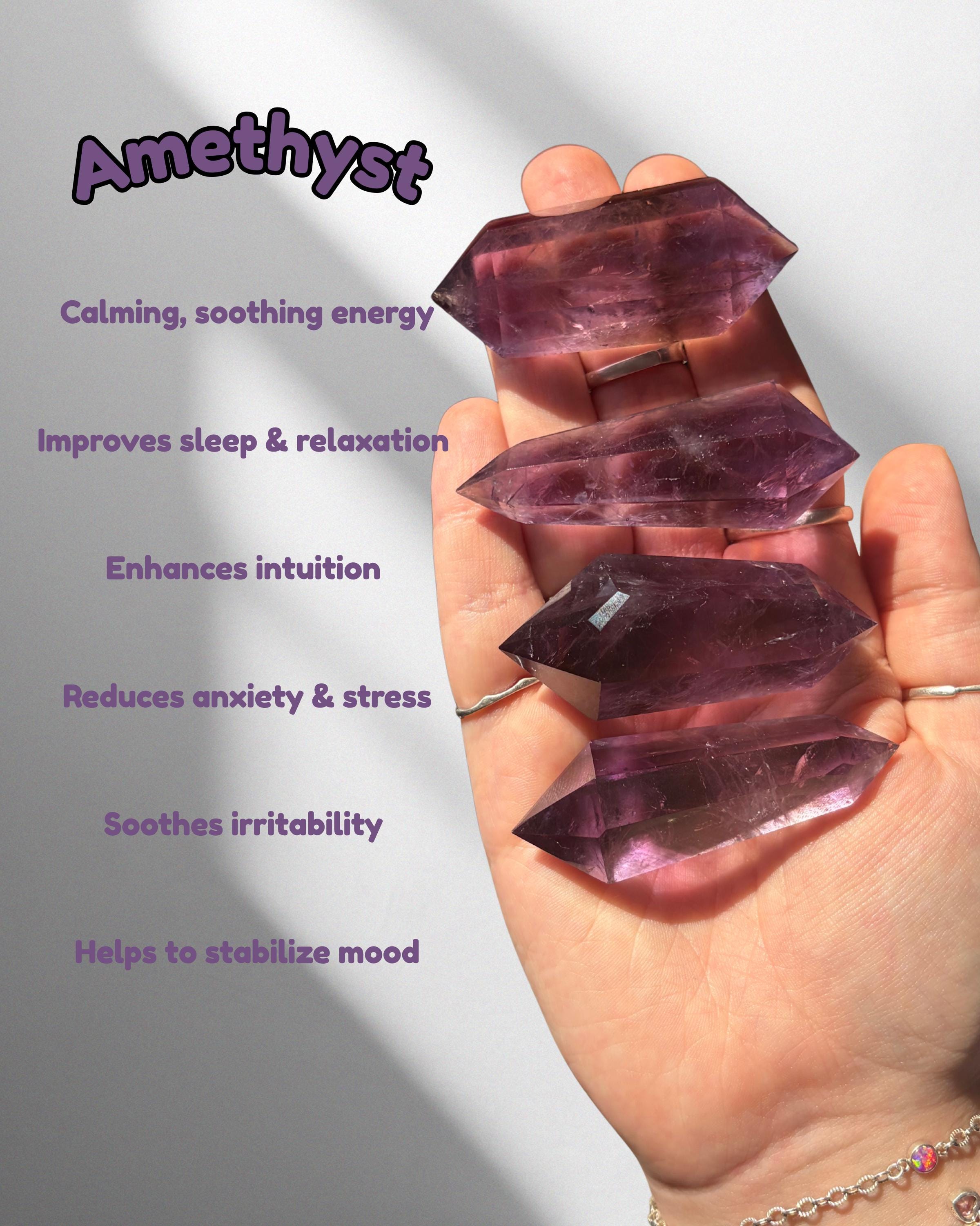 Double Terminated Amethyst Point
