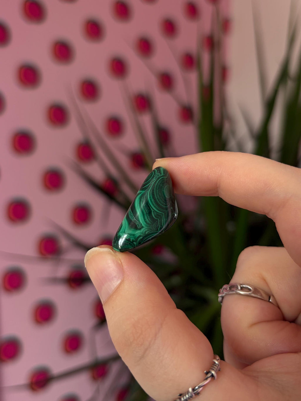 Malachite Crystal Tumblestone
