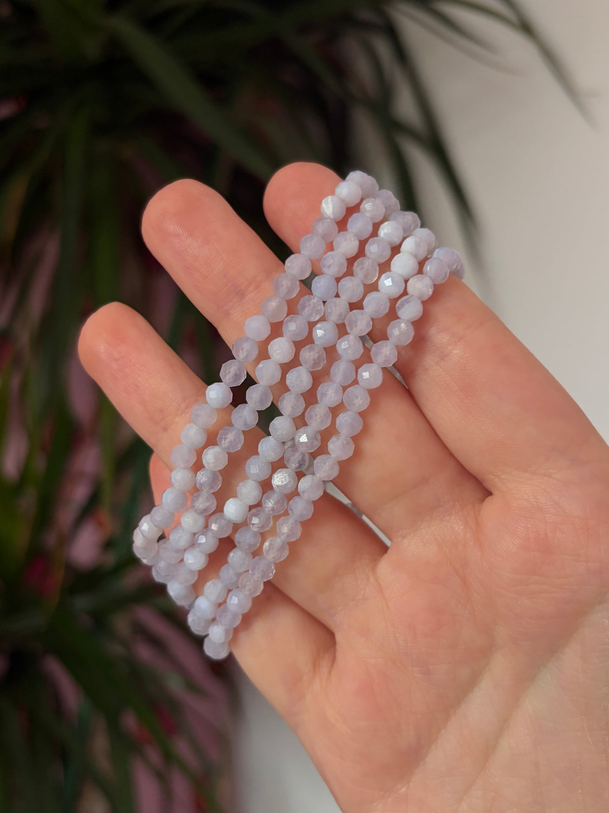 Blue Chalcedony Faceted Bracelet