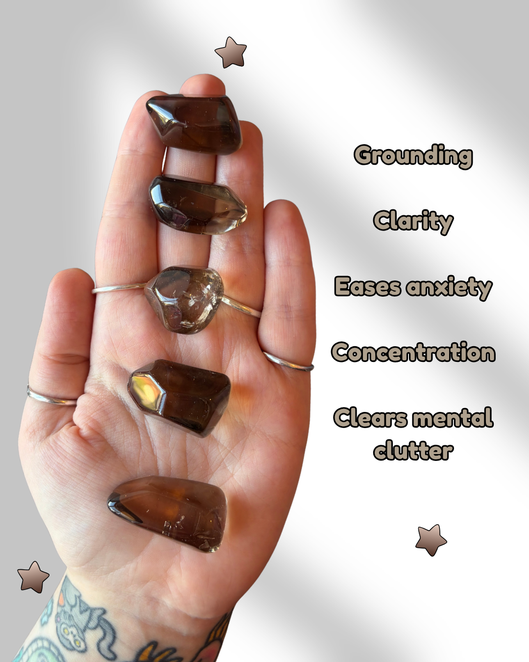 A Grade Smokey Quartz Tumblestone