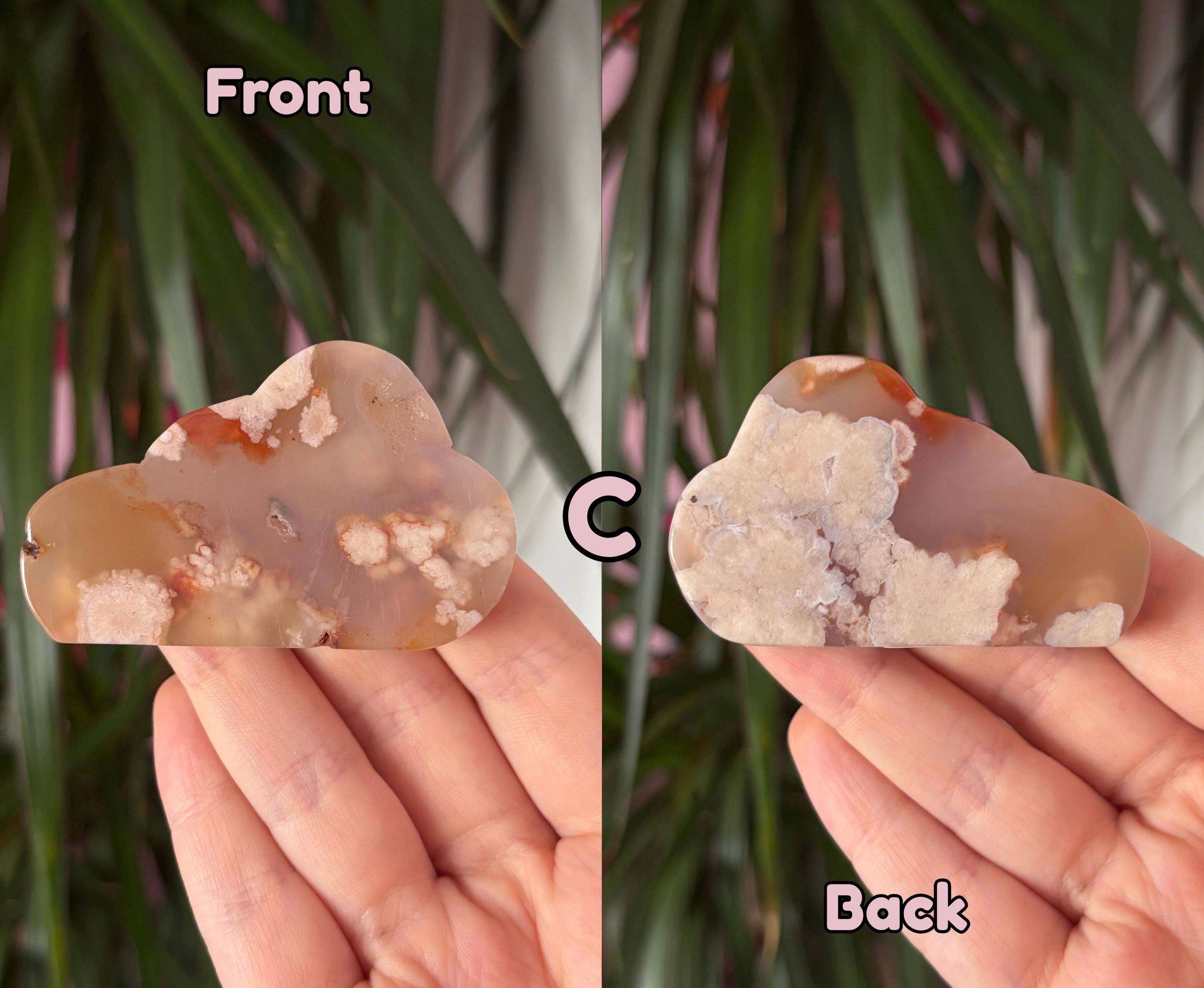 Flower Agate Cloud Carving