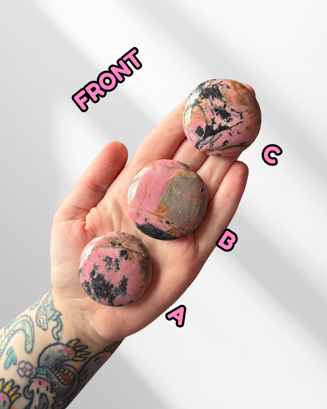 Rhodonite Palmstones