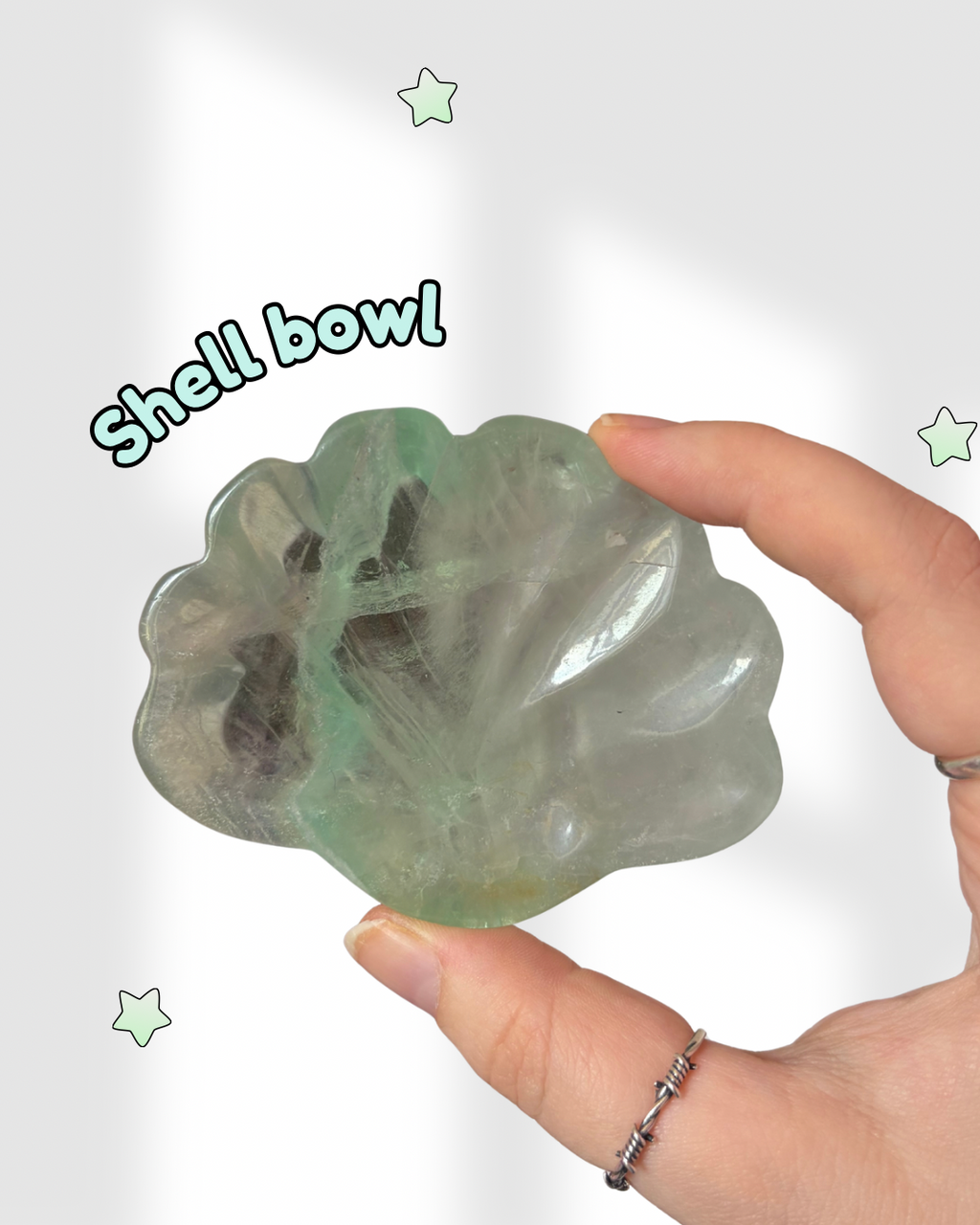 Fluorite Sea Shell Bowl/Trinket Dish