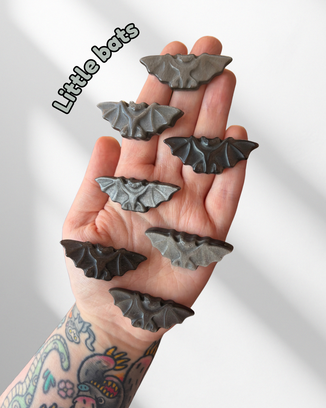 Silver Sheen Obsidian Bats