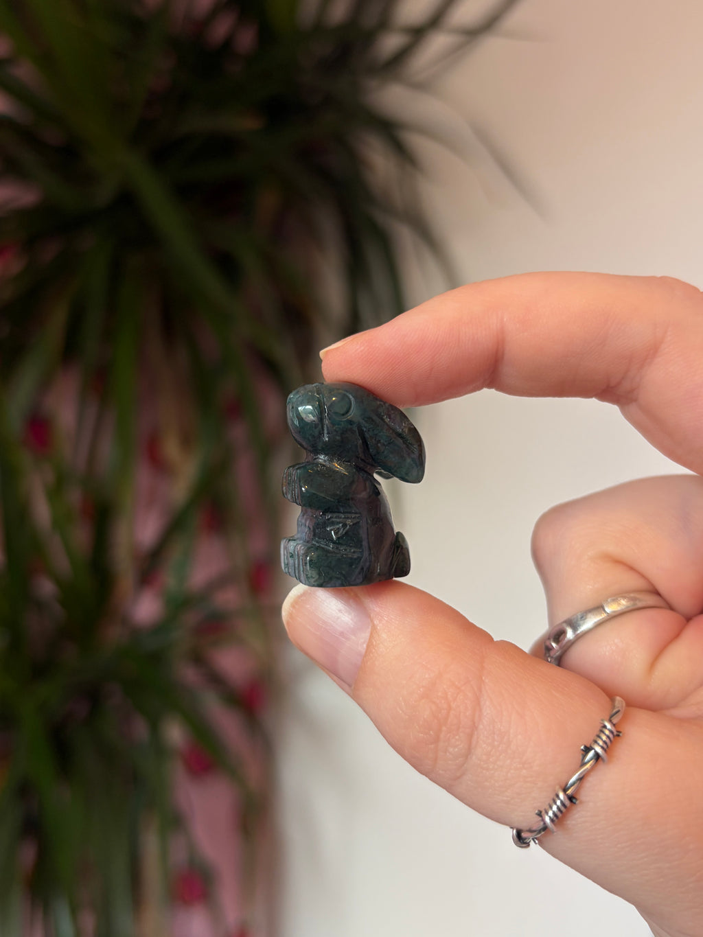 Mini Moss Agate Rabbits