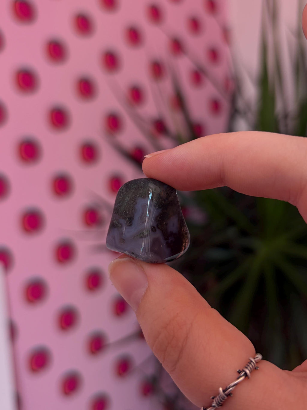 Moss Agate Tumblestone