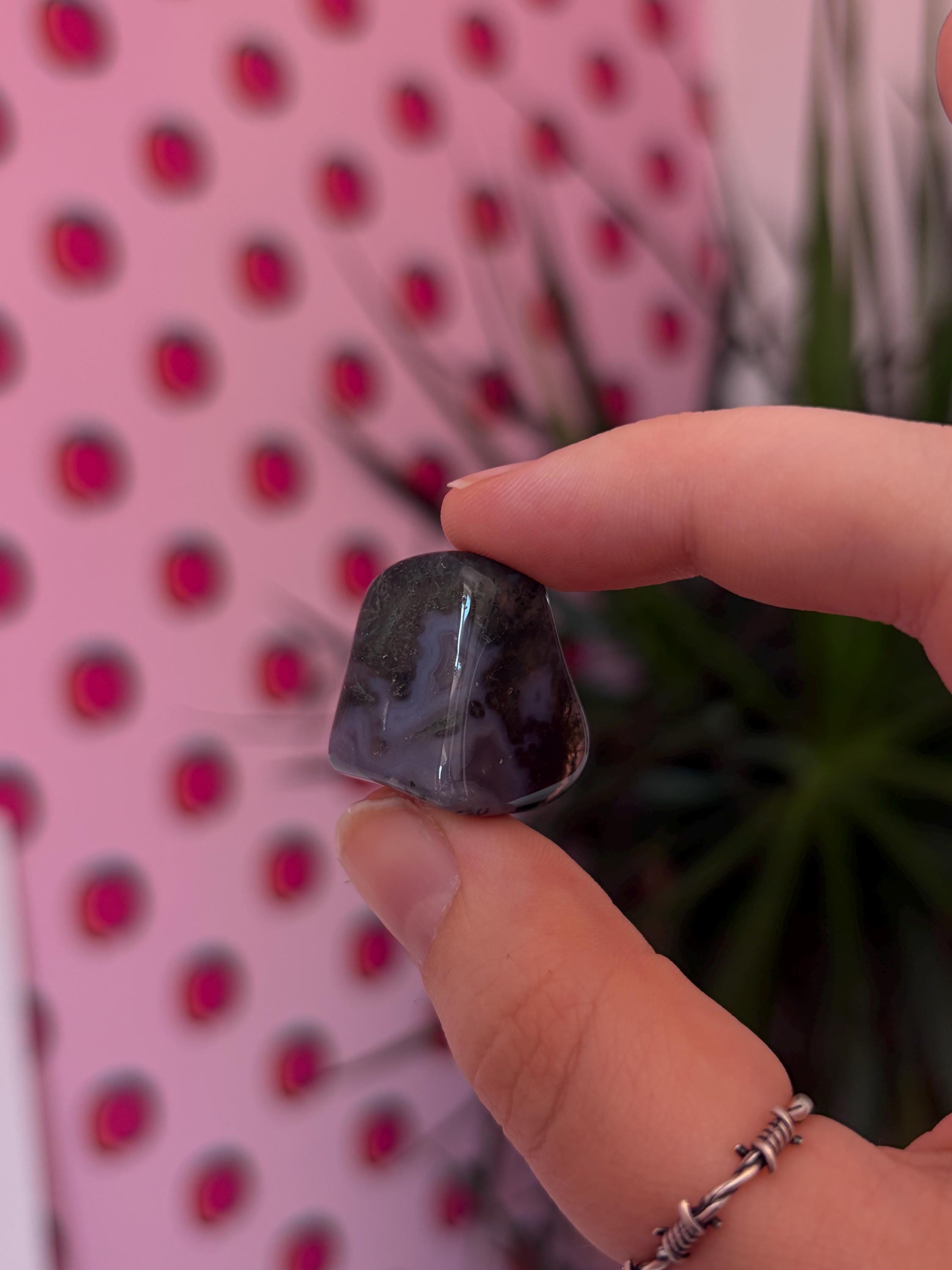 Moss Agate Tumblestone