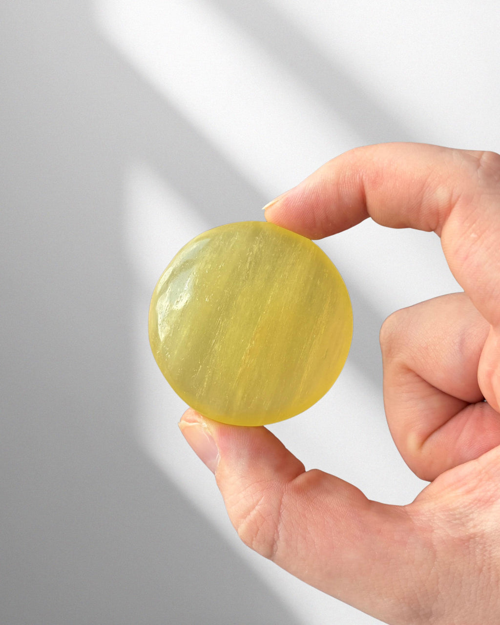 Lemon Calcite Button Palmstone