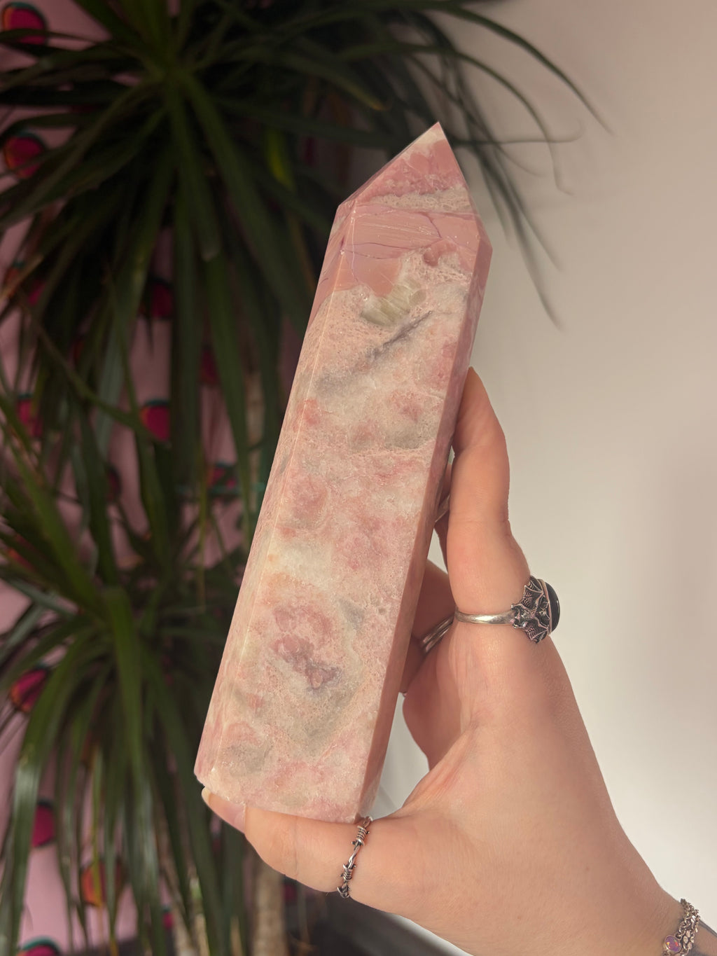 Pink Steatite Tower (Please read description)