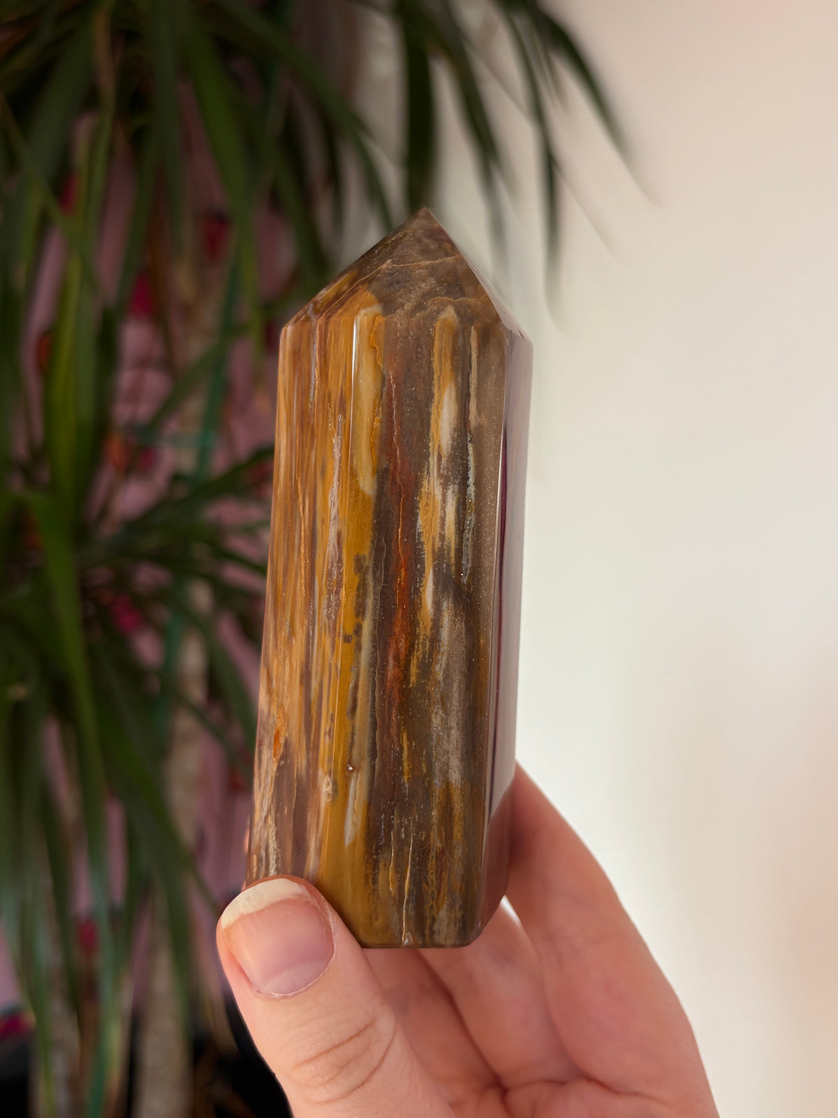 Chunky fossil wood tower
