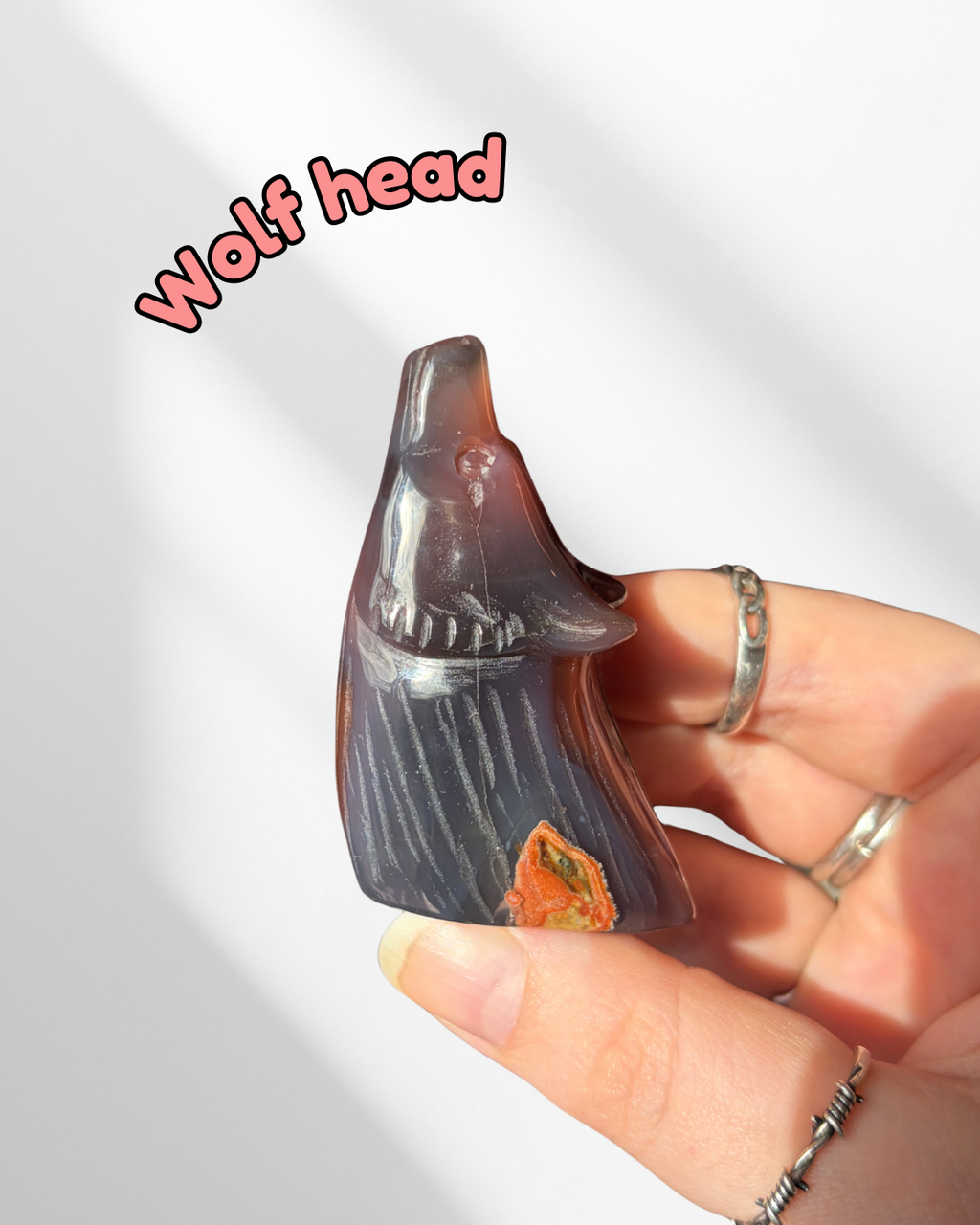 Mozambique Agate Wolf Head
