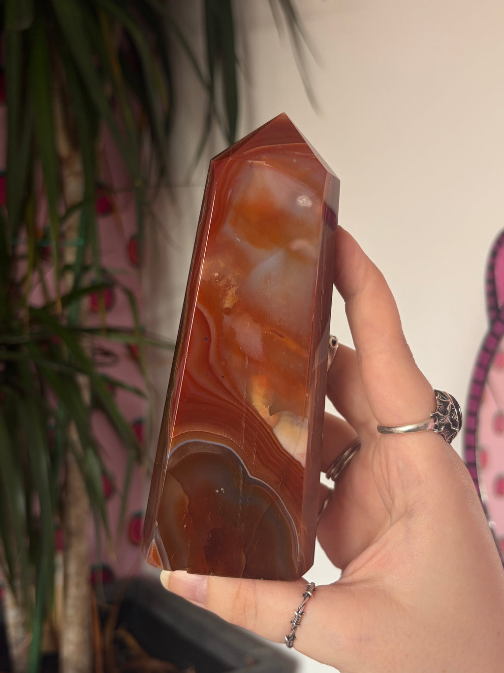 Carnelian Tower with Quartz back