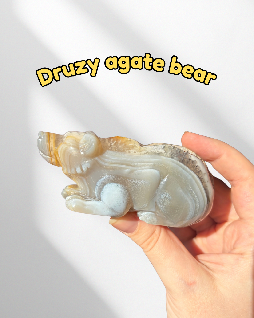 Druzy agate bear
