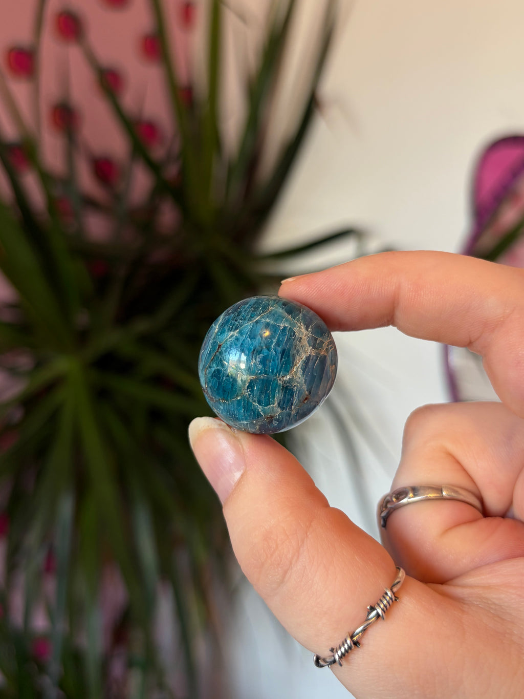 Blue Apatite Tumblestone