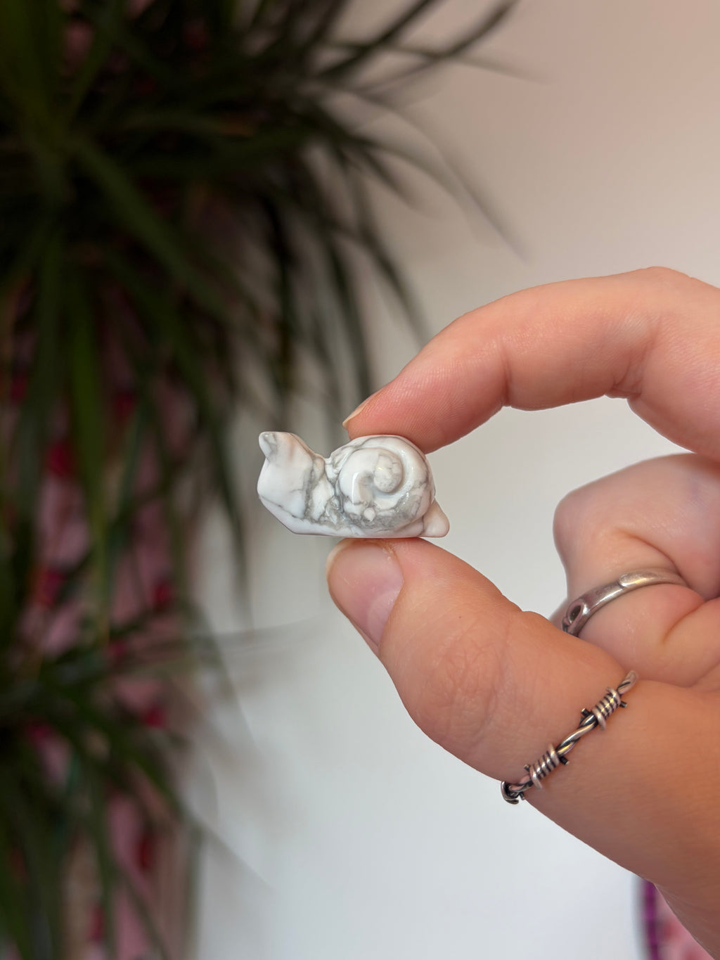 Mini Howlite Snails