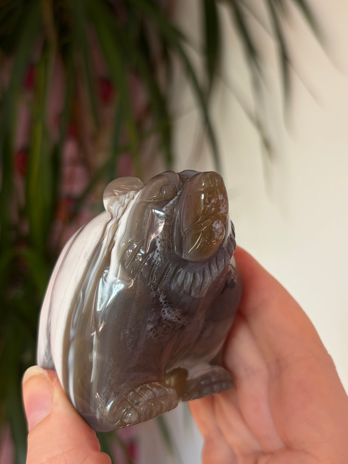 Druzy agate bear
