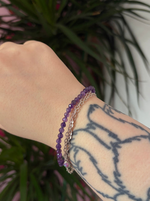 Amethyst Faceted Bracelet