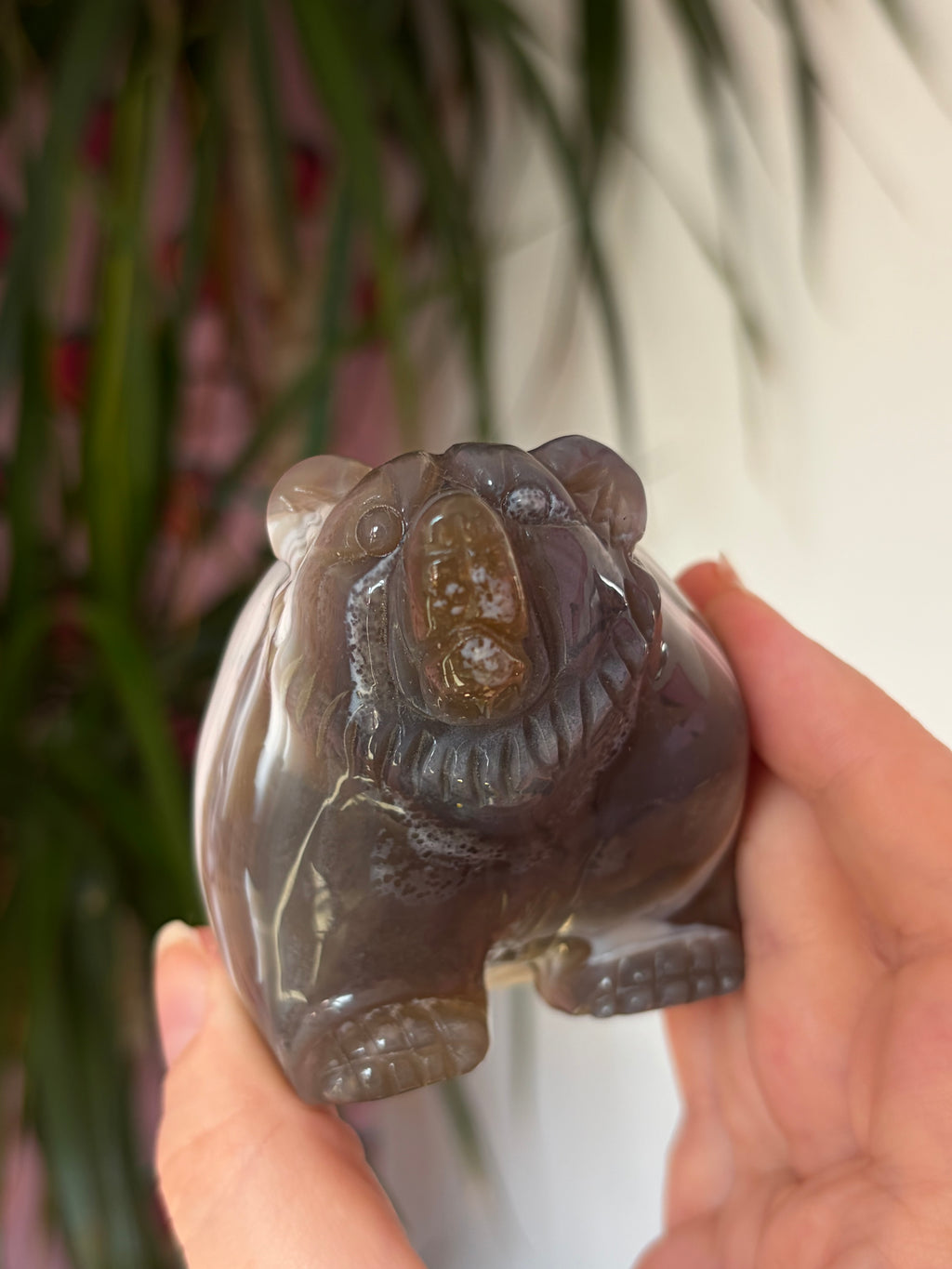 Druzy agate bear