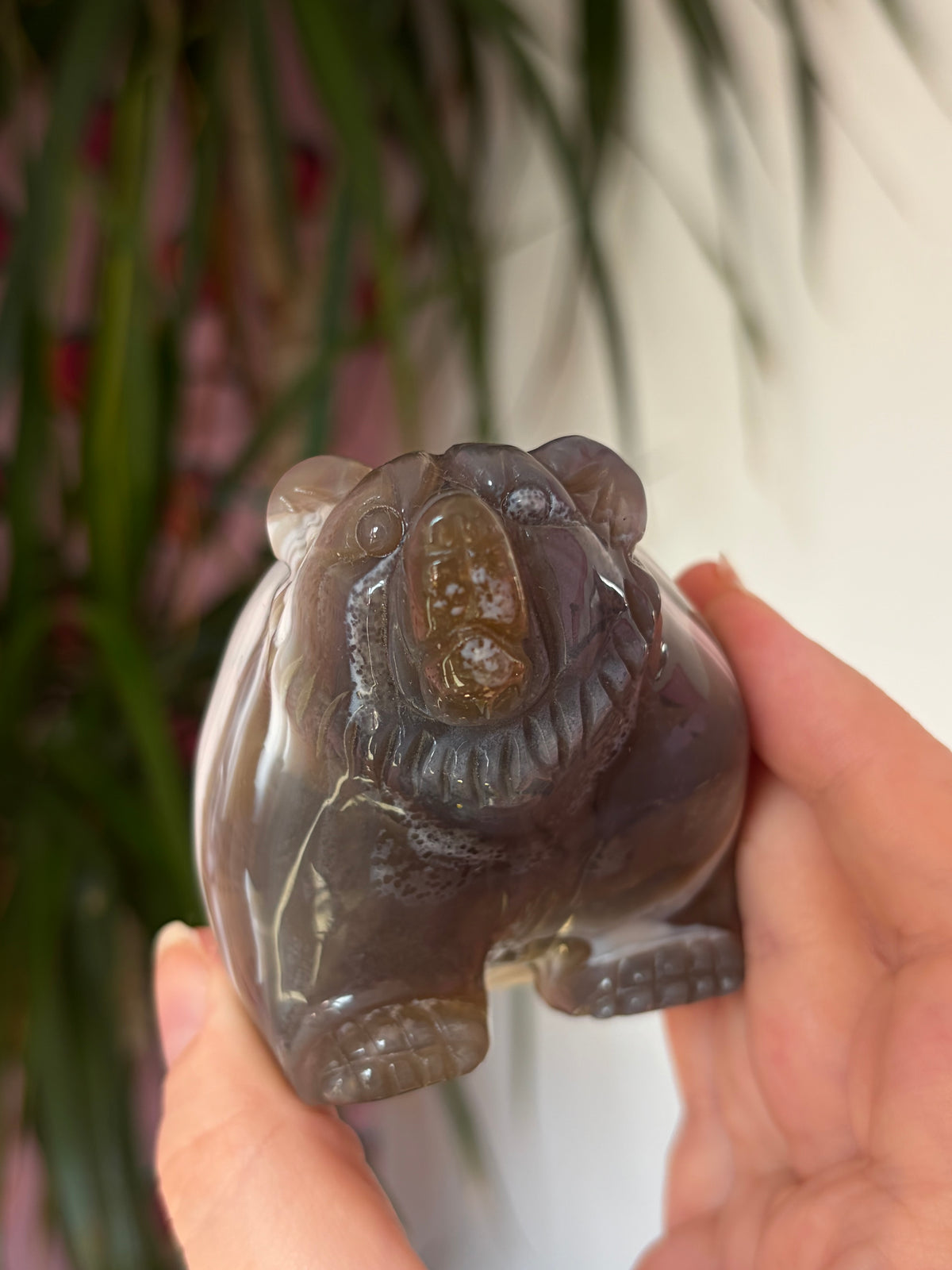 Druzy agate bear