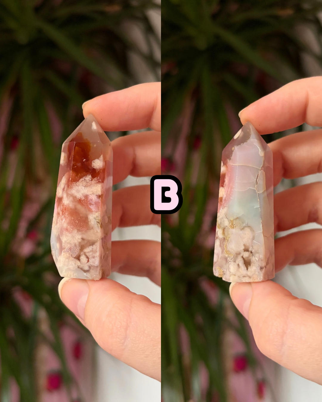 Mini Colourful Flower Agate Towers