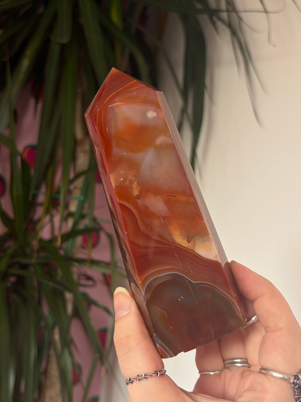 Carnelian Tower with Quartz back