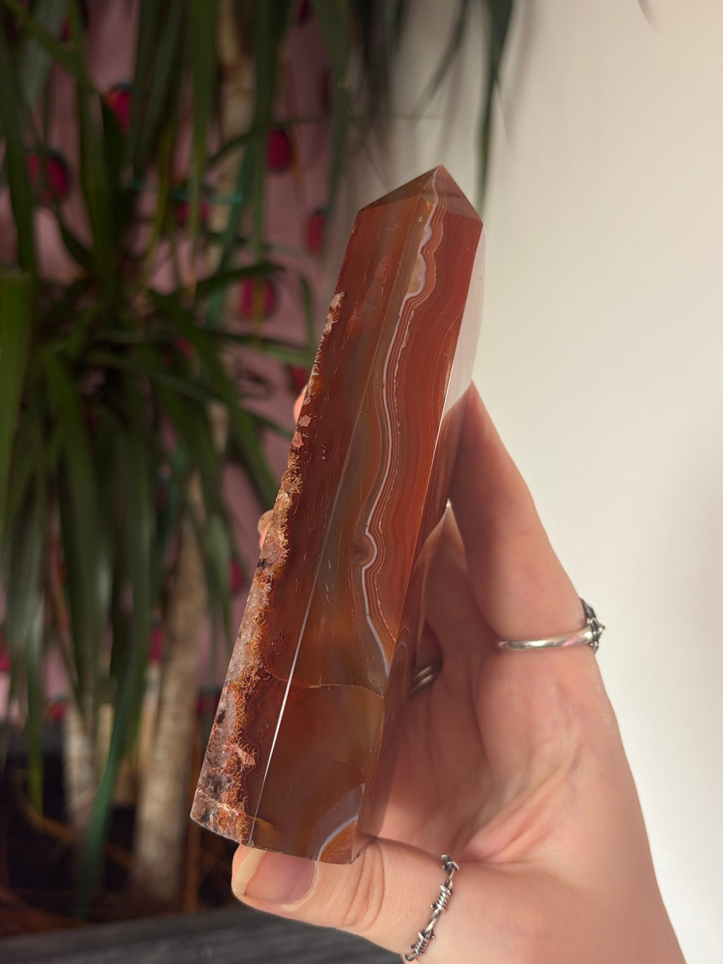 Carnelian Tower with Quartz back