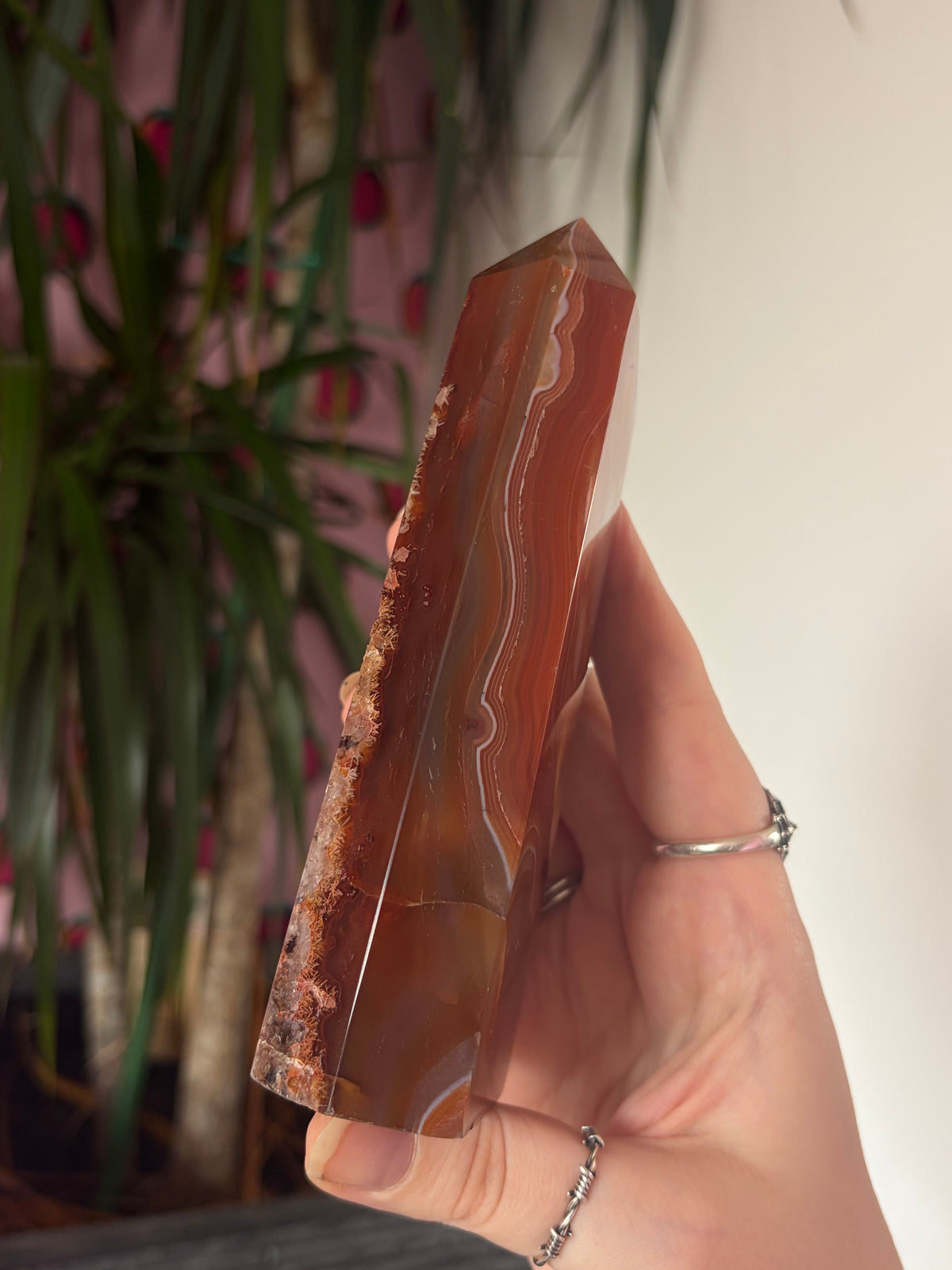 Carnelian Tower with Quartz back