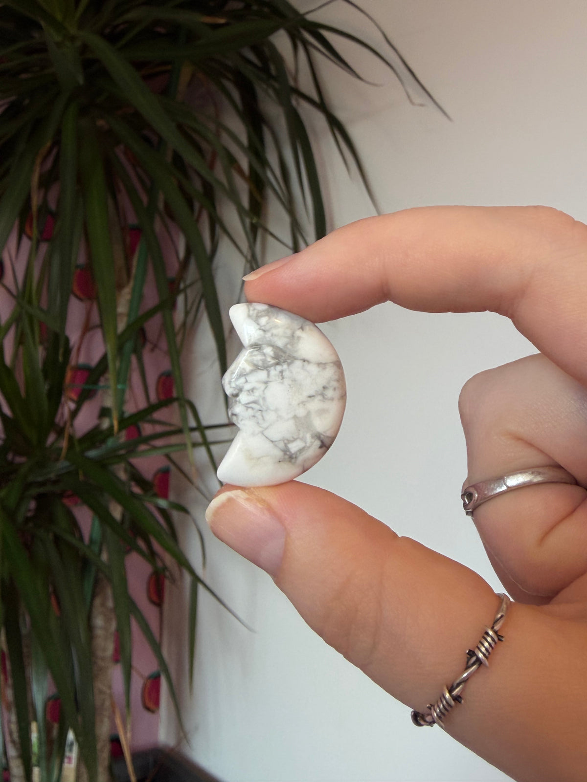 Mini Howlite Moon Faces
