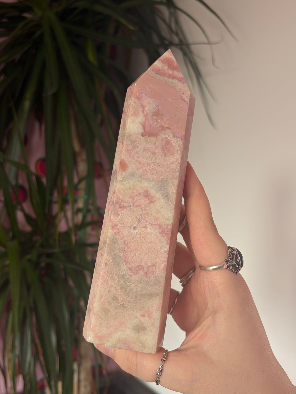 Pink Steatite Tower (Please read description)