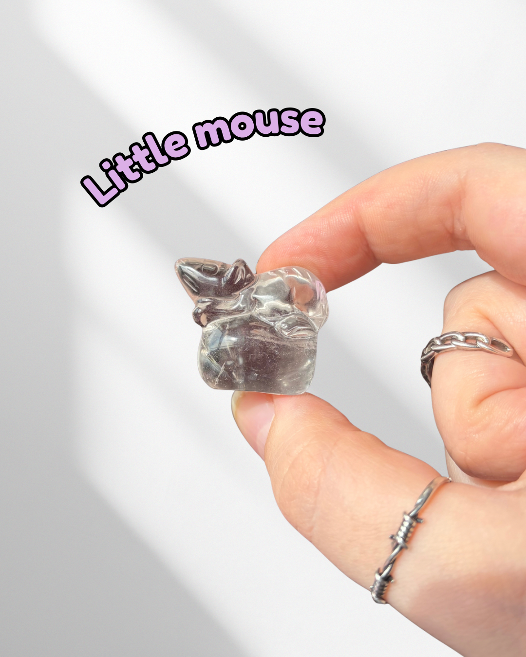 Mini Clear Quartz Mouse / Rat