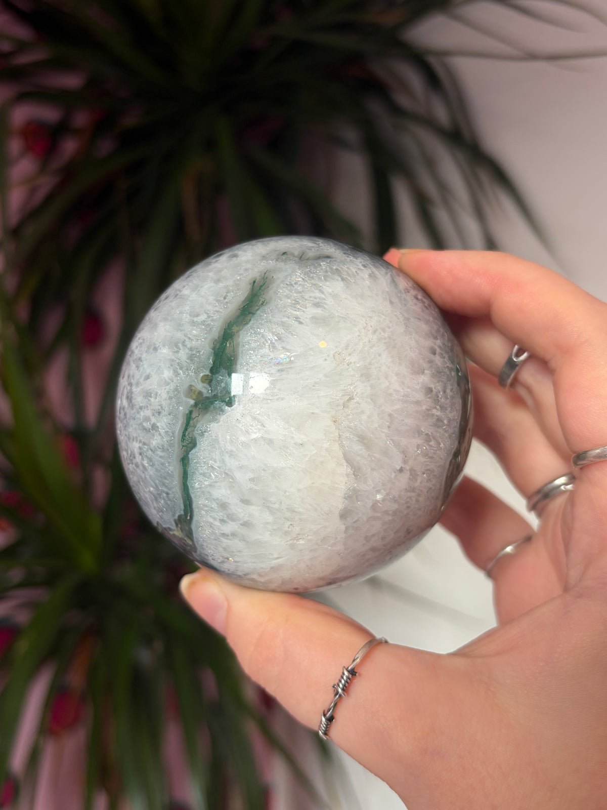 Large Moss Agate Sphere