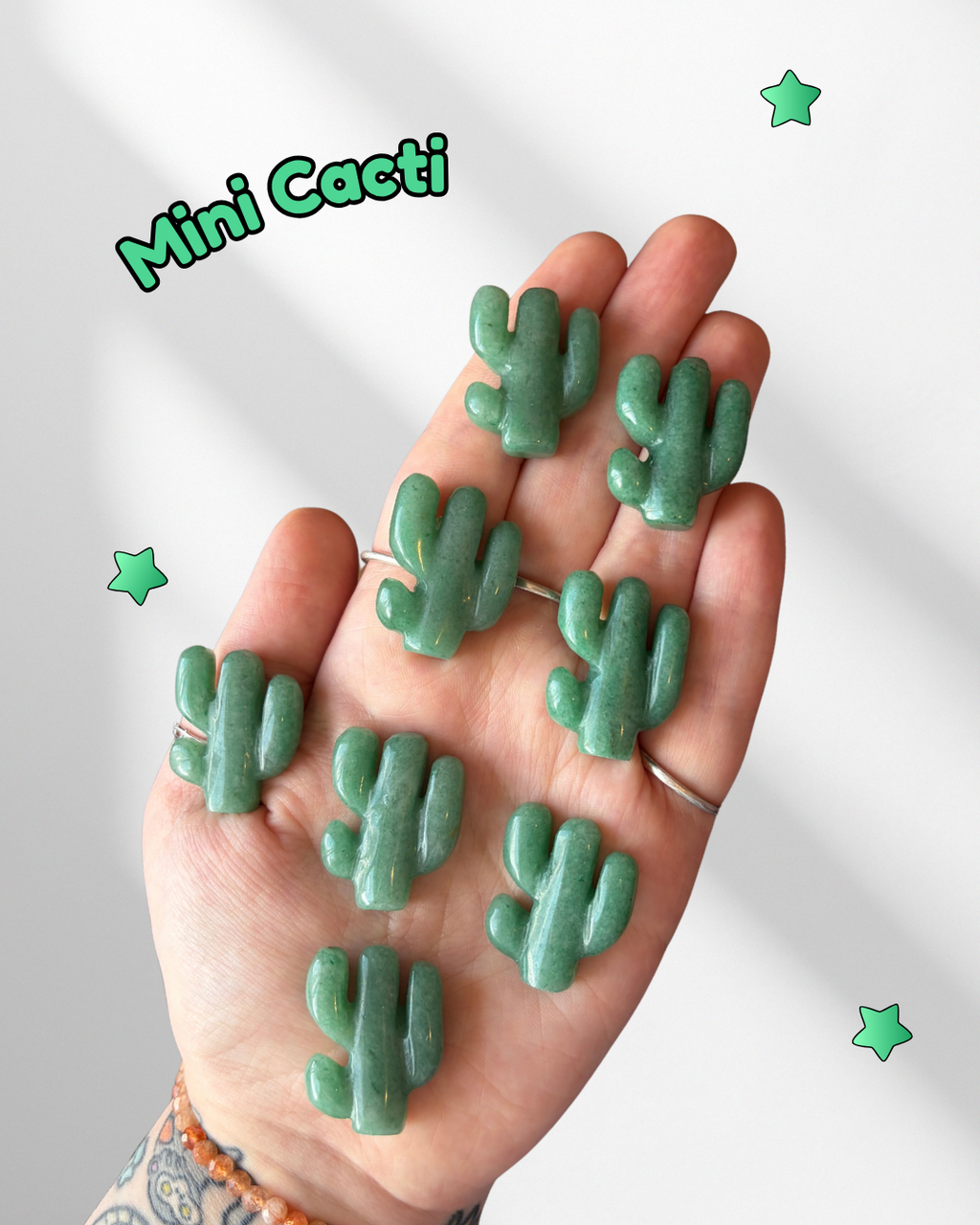 Mini Green Aventurine Cacti
