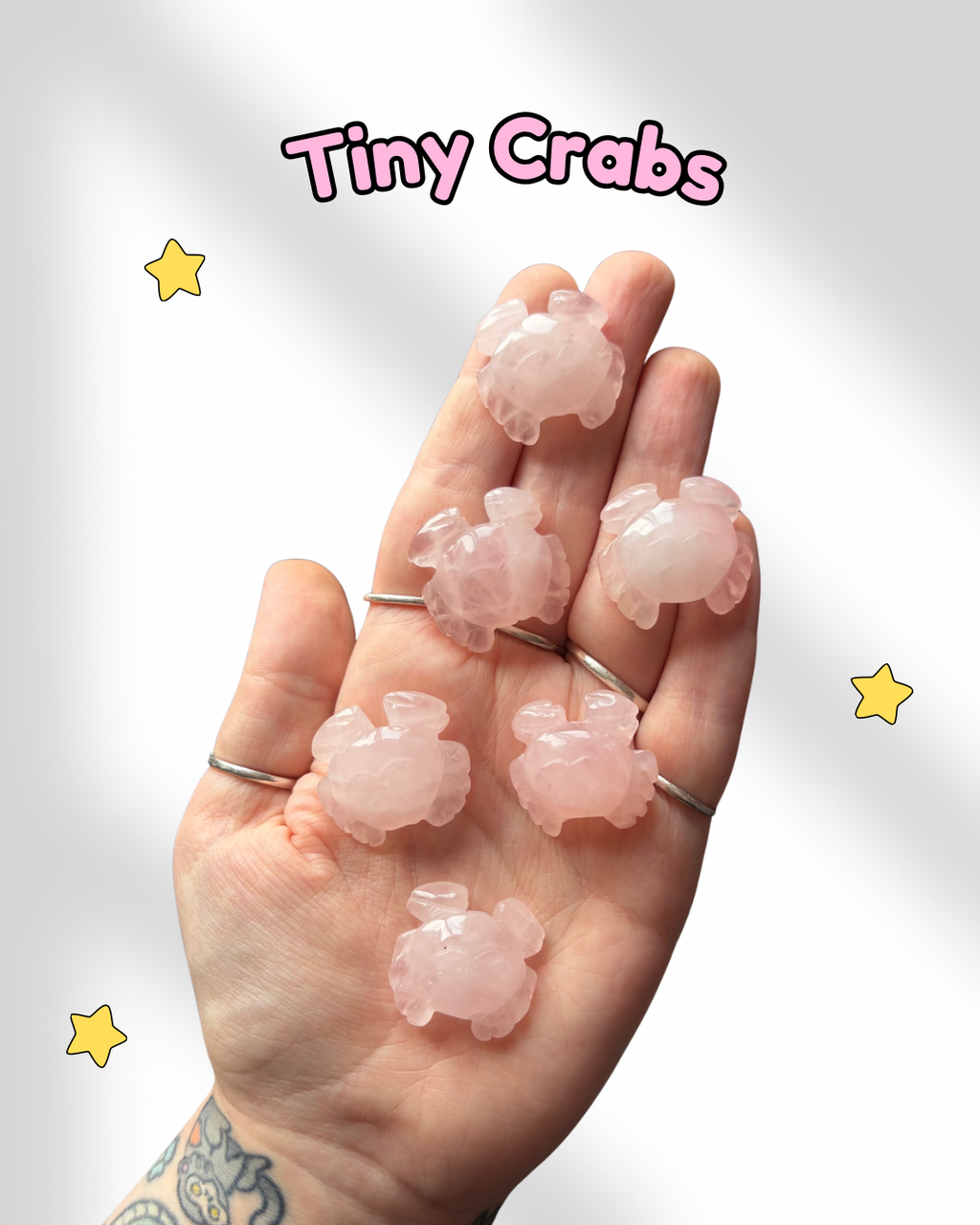 Mini Rose Quartz Crabs