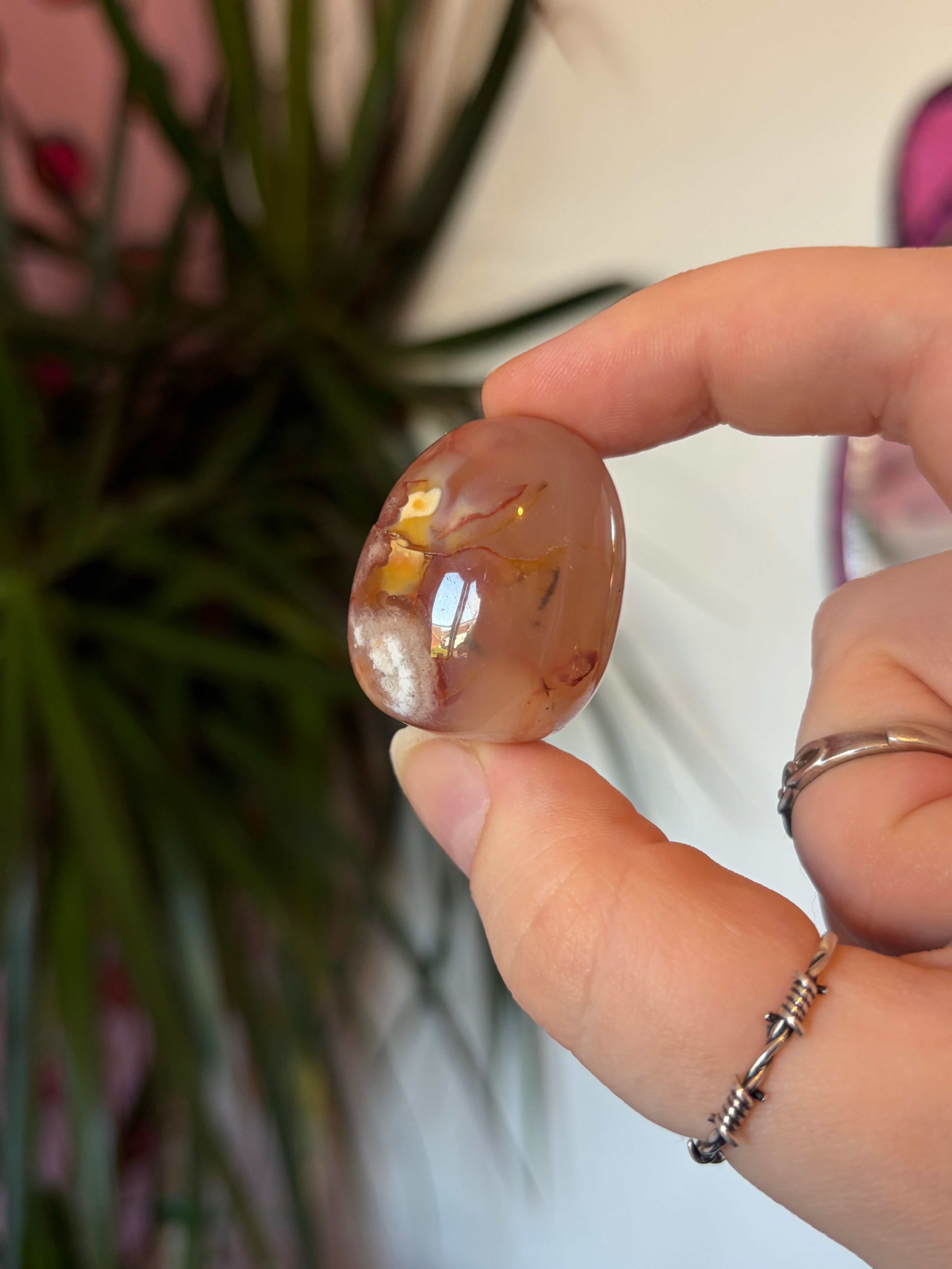 Flower Agate Tumblestone