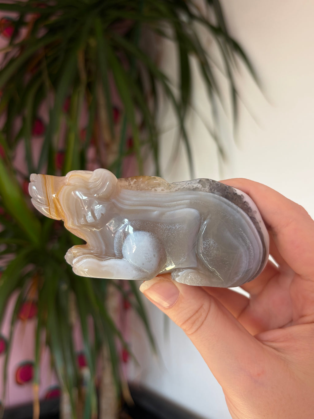 Druzy agate bear