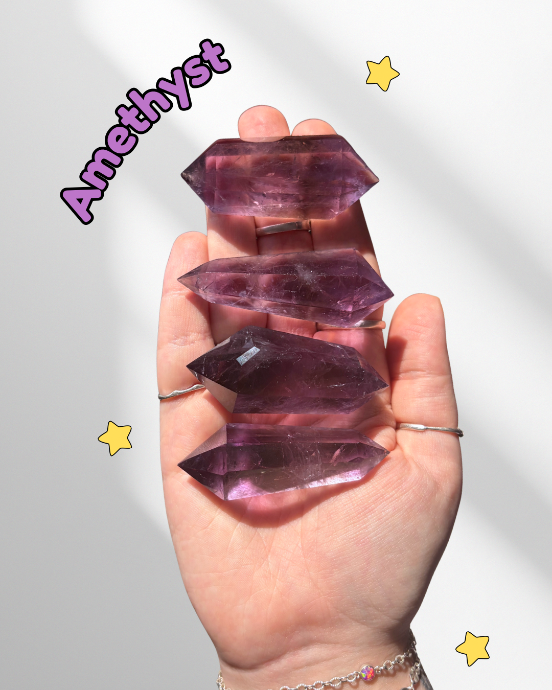 High Quality Amethyst Double Terminated Point
